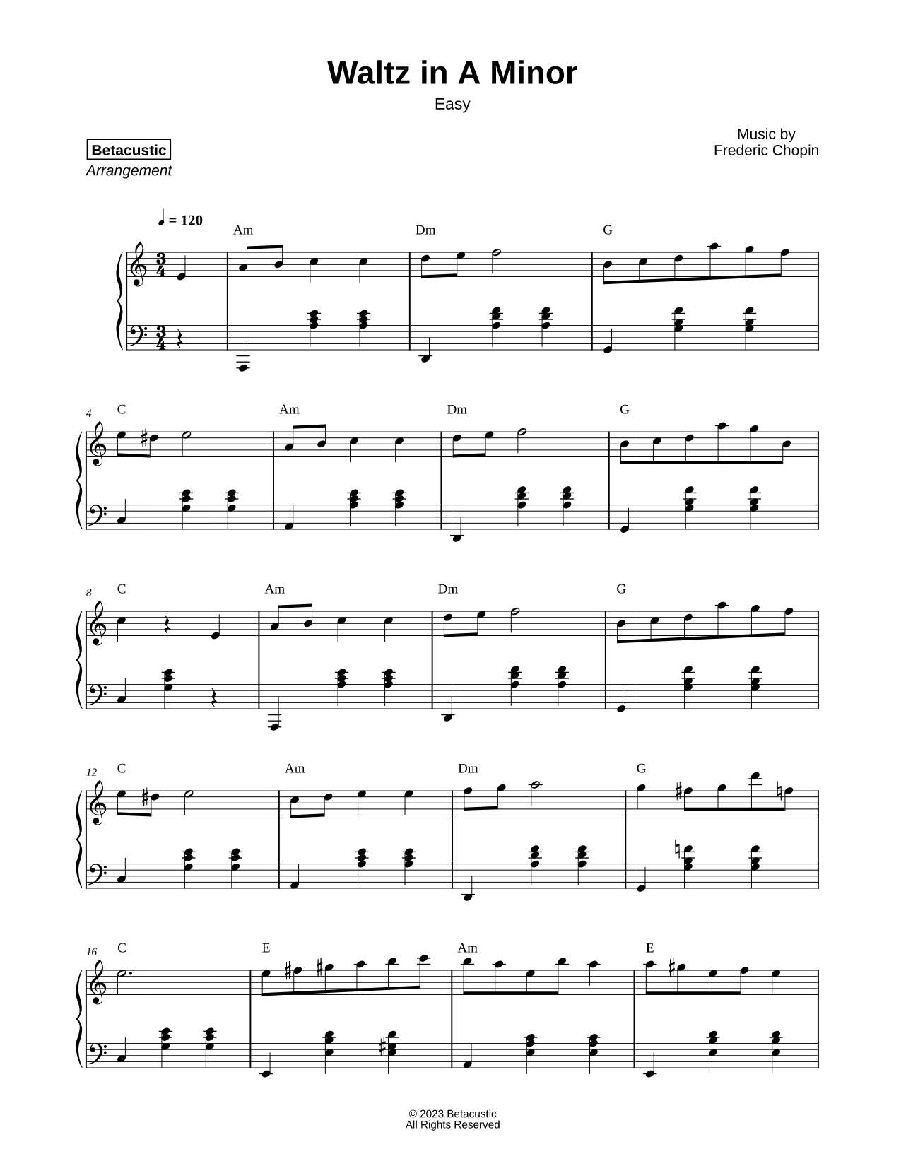 Waltz in A Minor [easy]