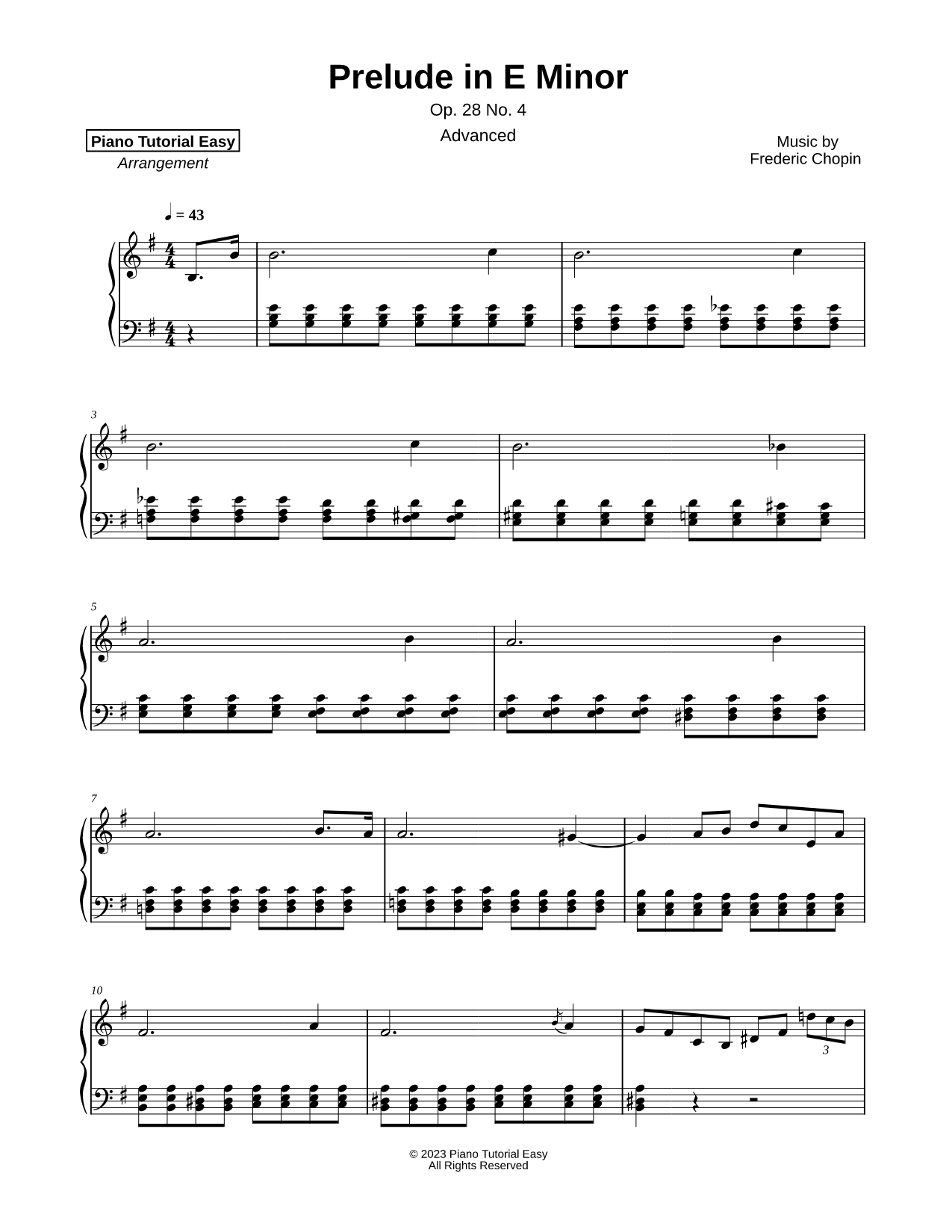 Prelude in E Minor, Op. 28, No. 4 [advanced]