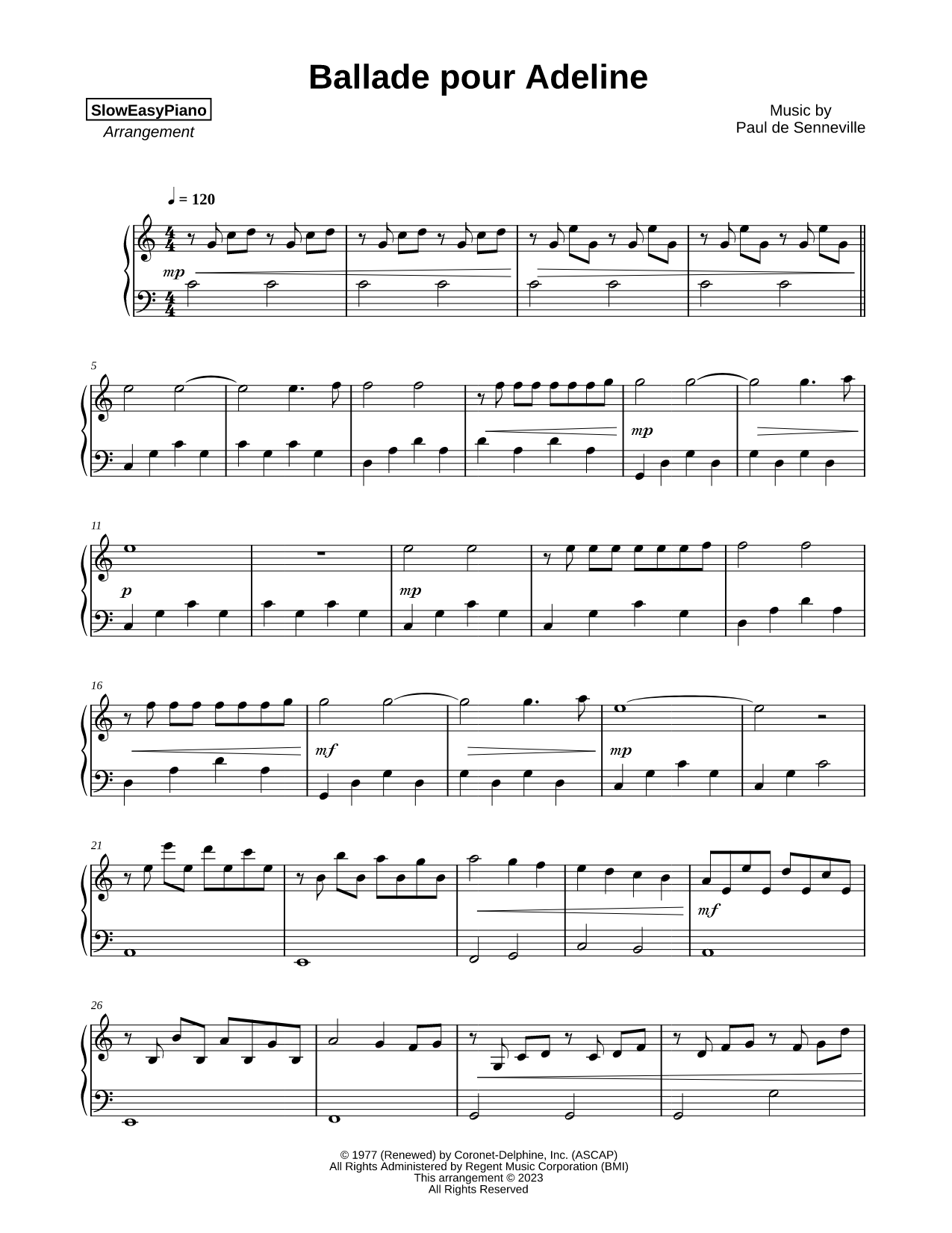 Ballade pour Adeline