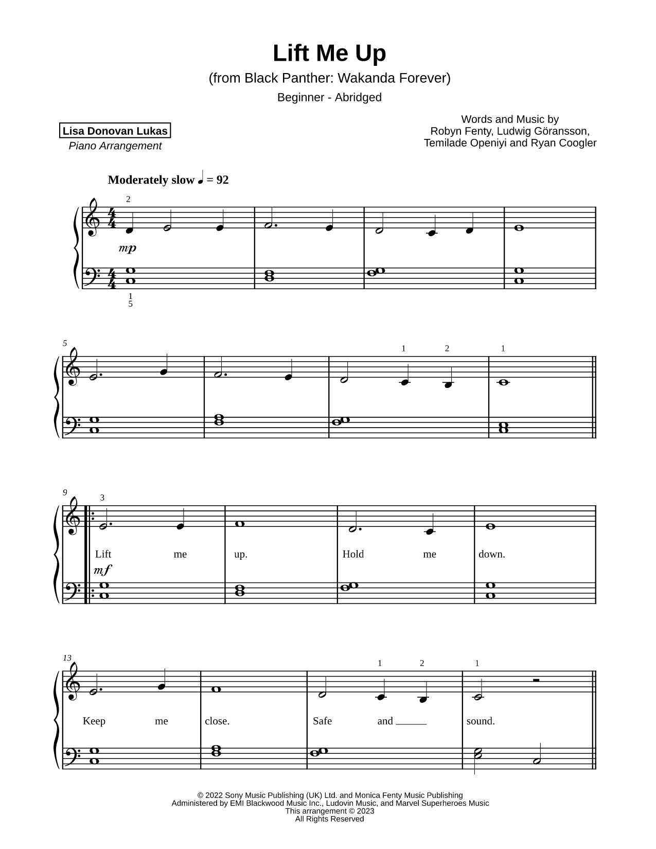Lift Me Up [beginner - abridged]