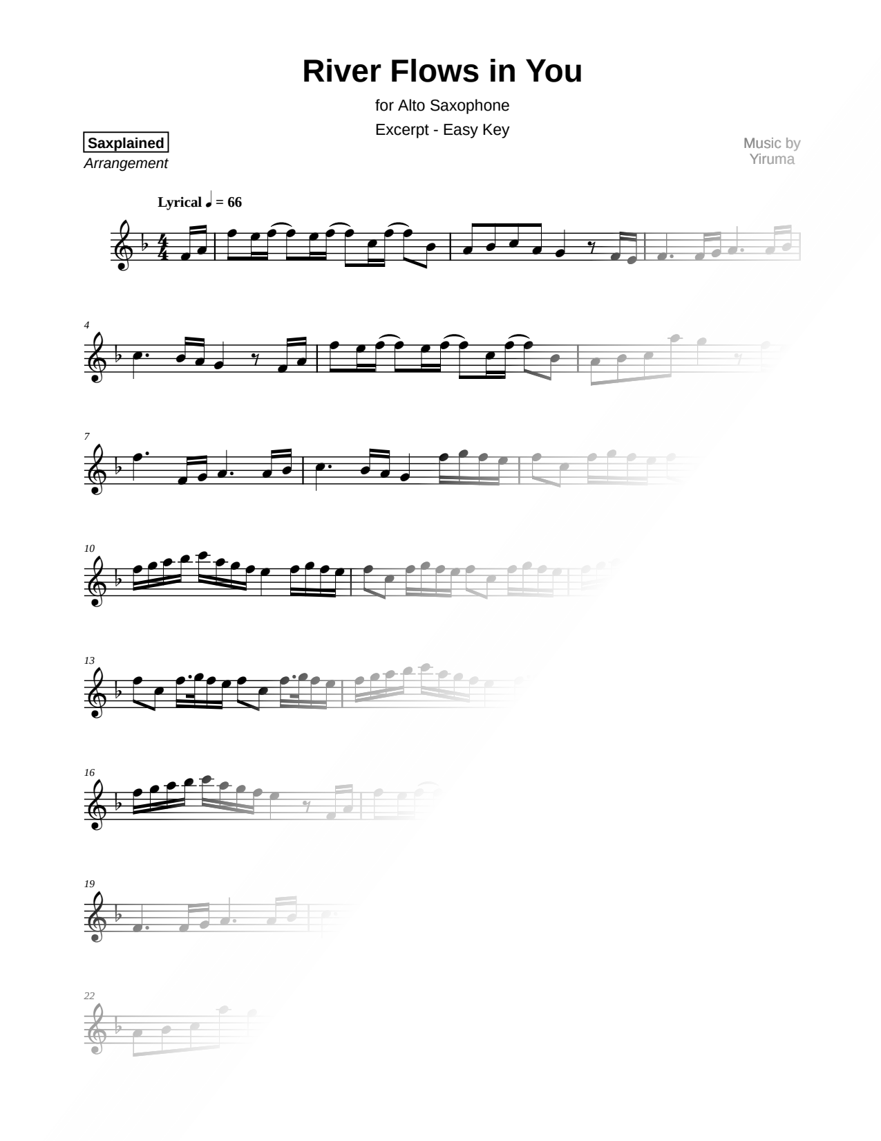 River Flows in You [excerpt - easy]