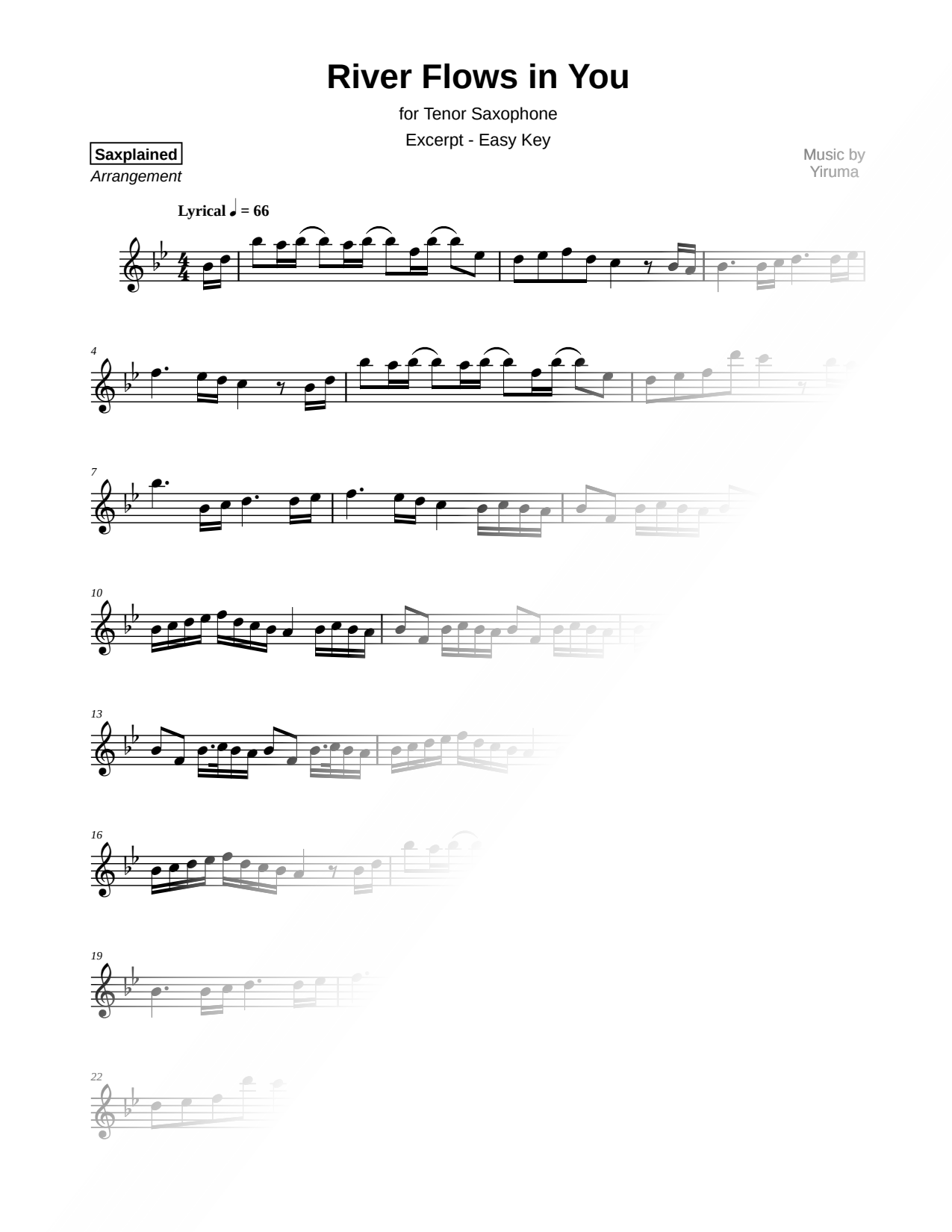 River Flows in You [excerpt - easy]