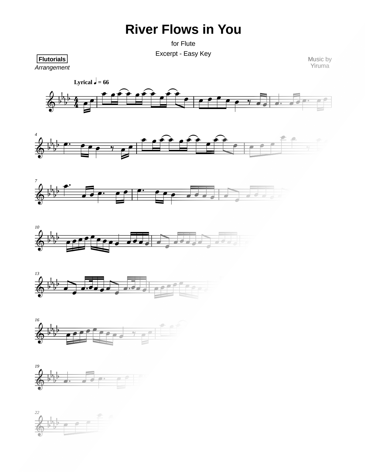 River Flows in You [excerpt - easy]