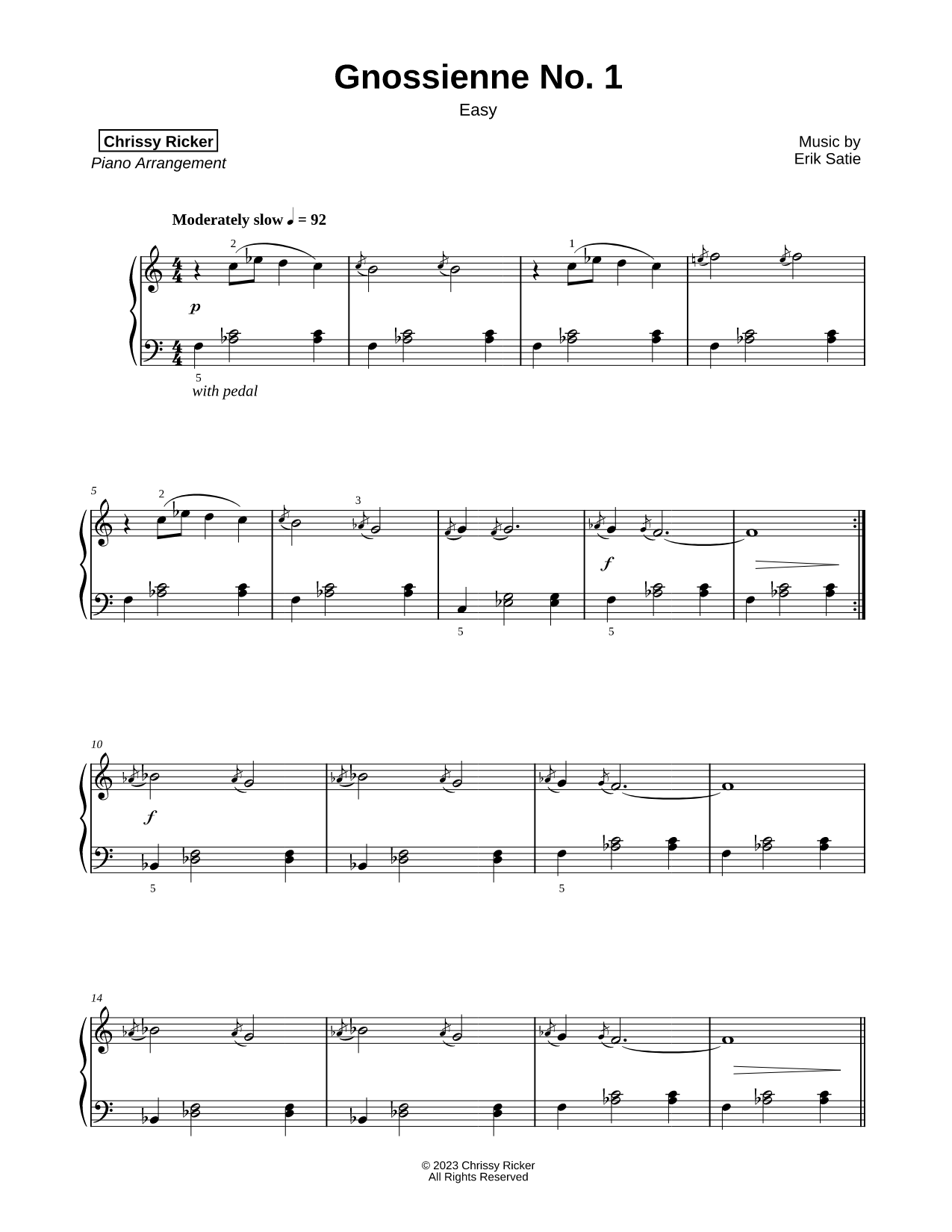 Gnossienne No. 1 [easy]