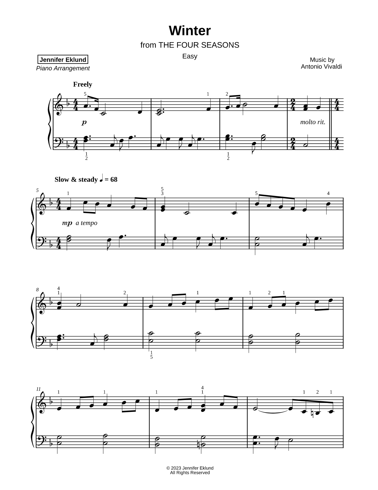 Winter from The Four Seasons [easy]