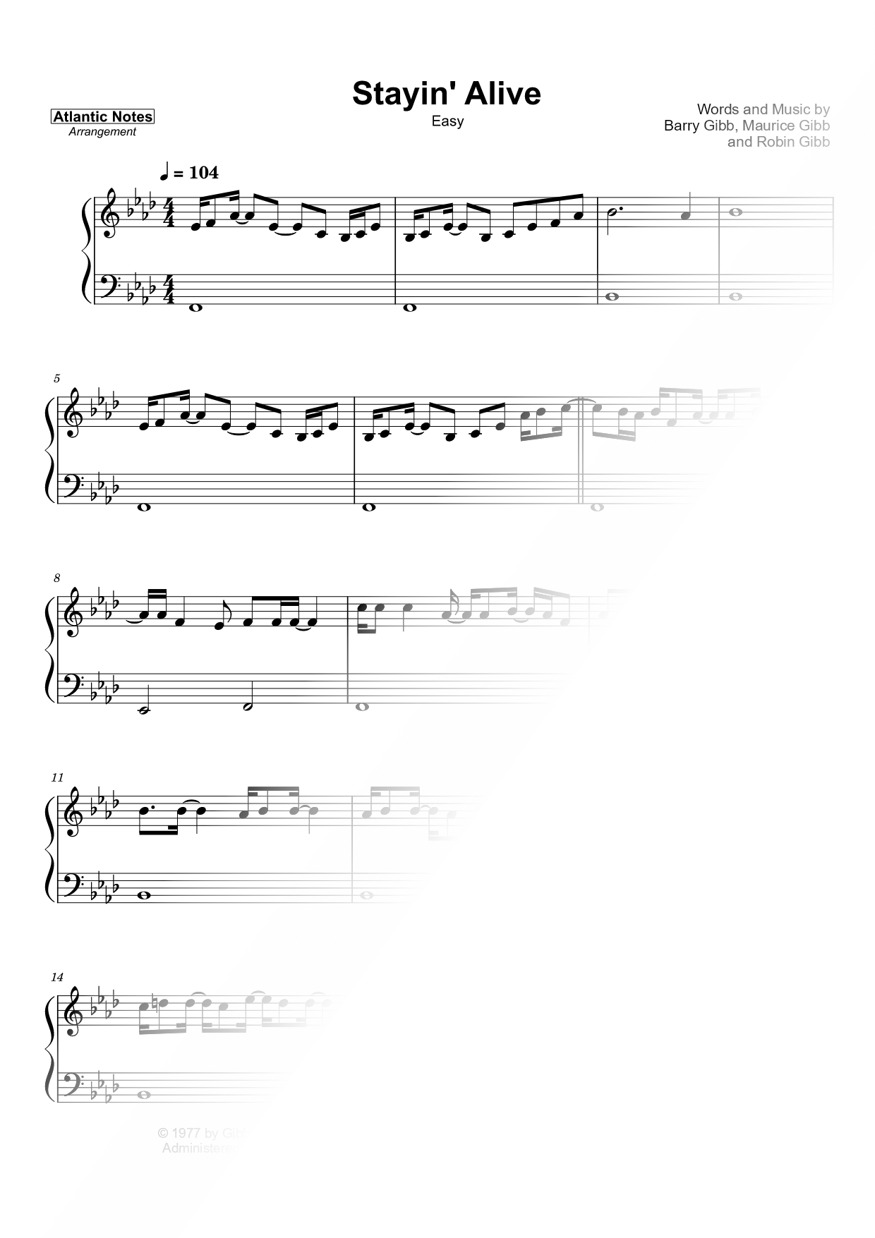 Stayin' Alive [easy]