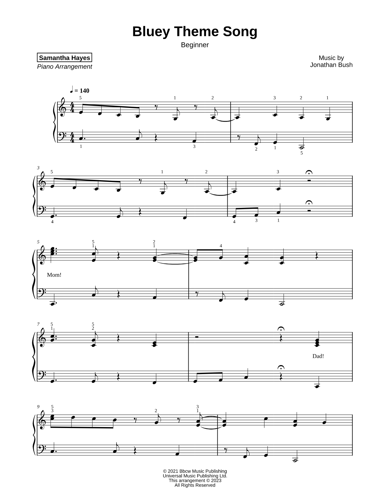 Bluey Theme Song [beginner]