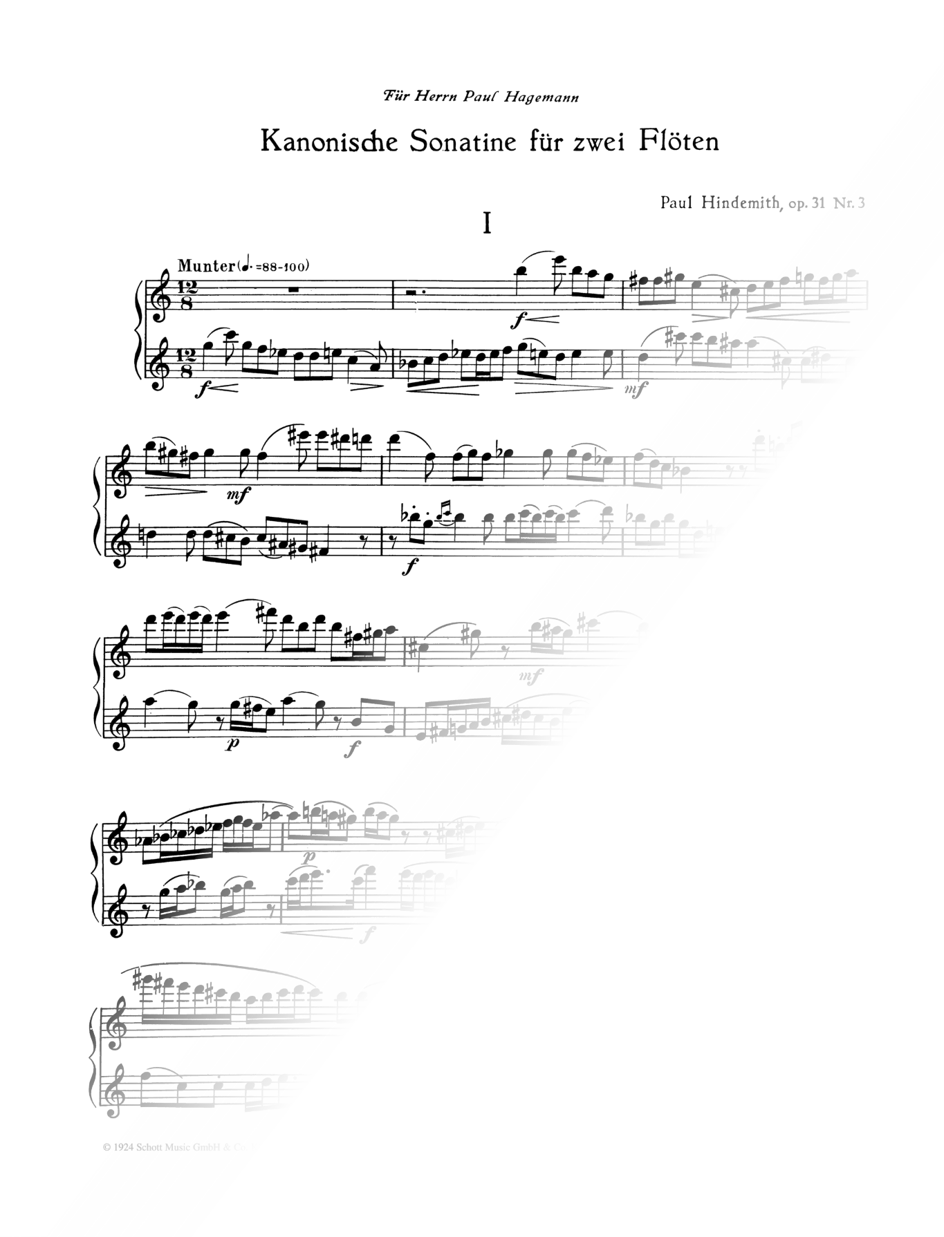 Kanonische Sonatine - Flute Duet