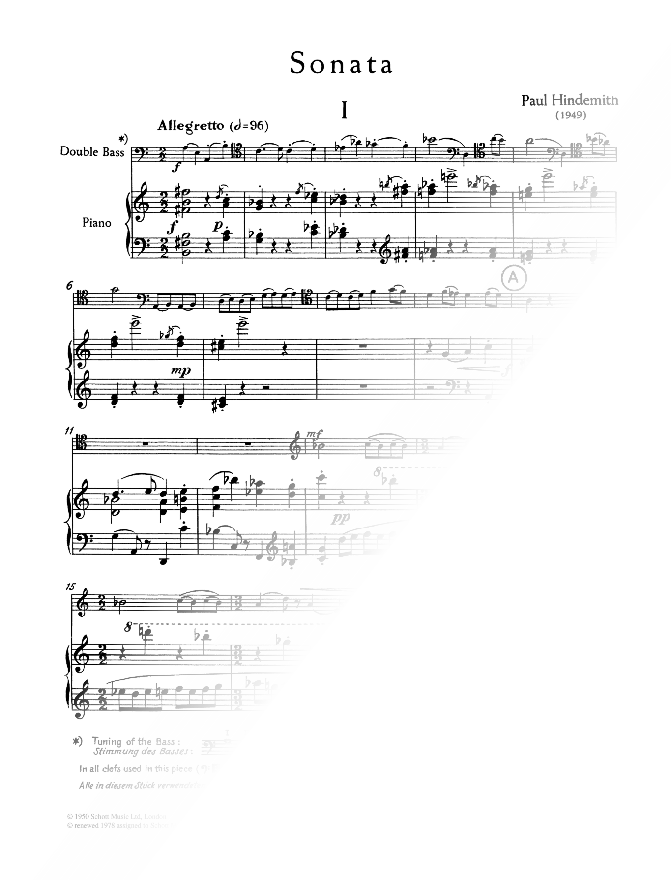 Sonata - Double Bass & Piano
