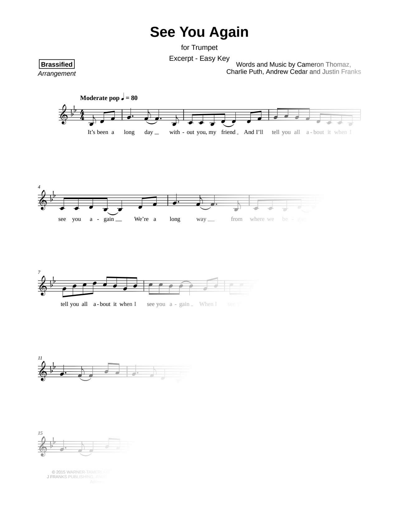 See You Again [excerpt - easy]