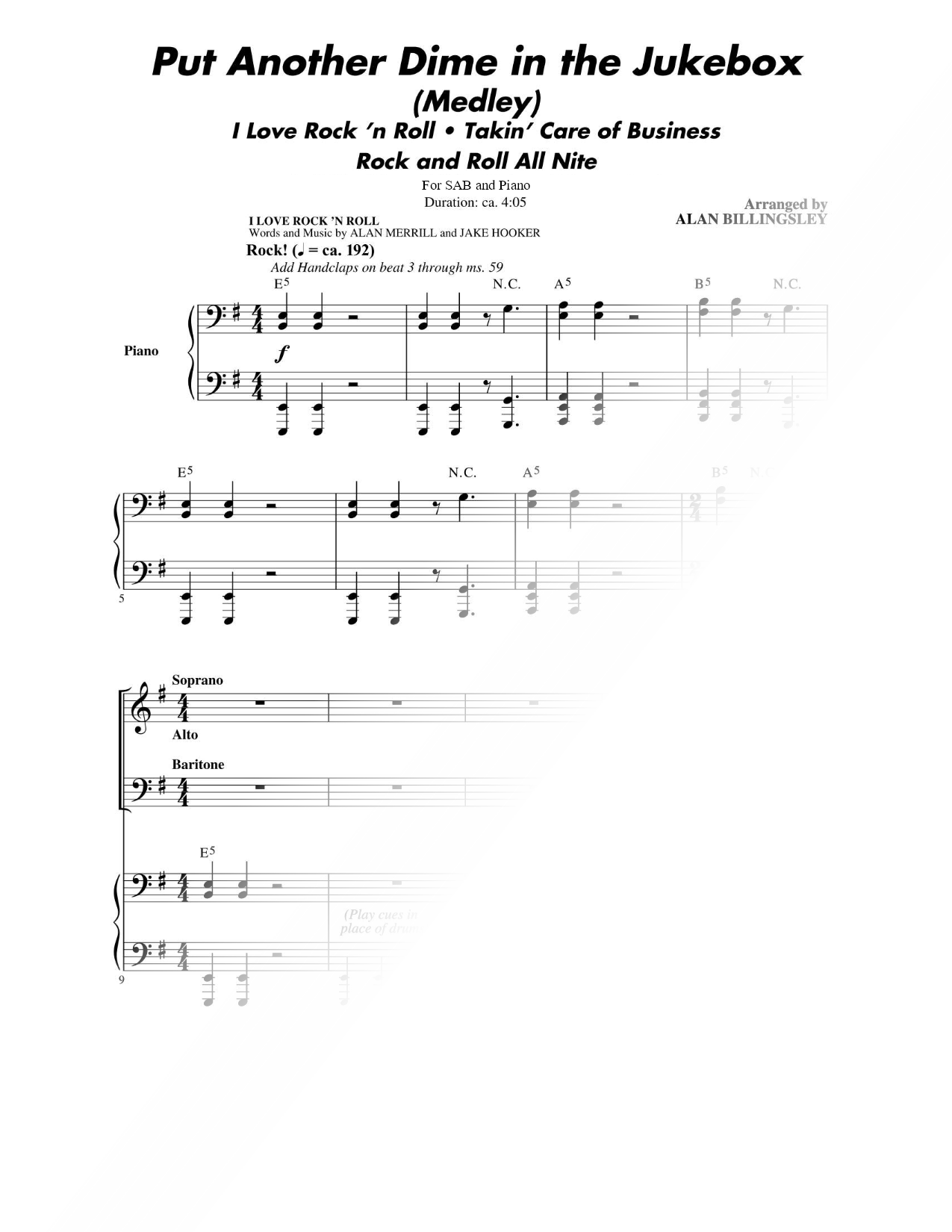 Put Another Dime in the Jukebox (Medley)