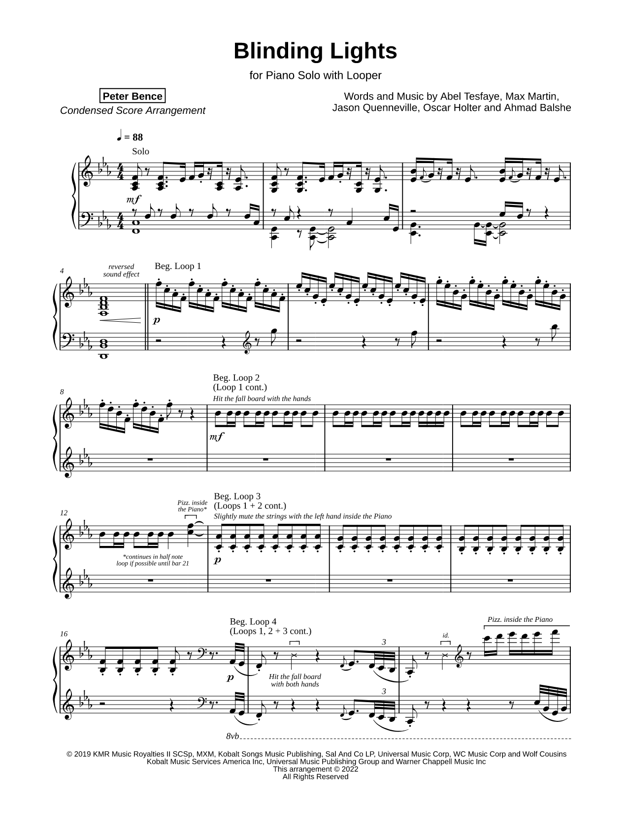 Blinding Lights [condensed score]