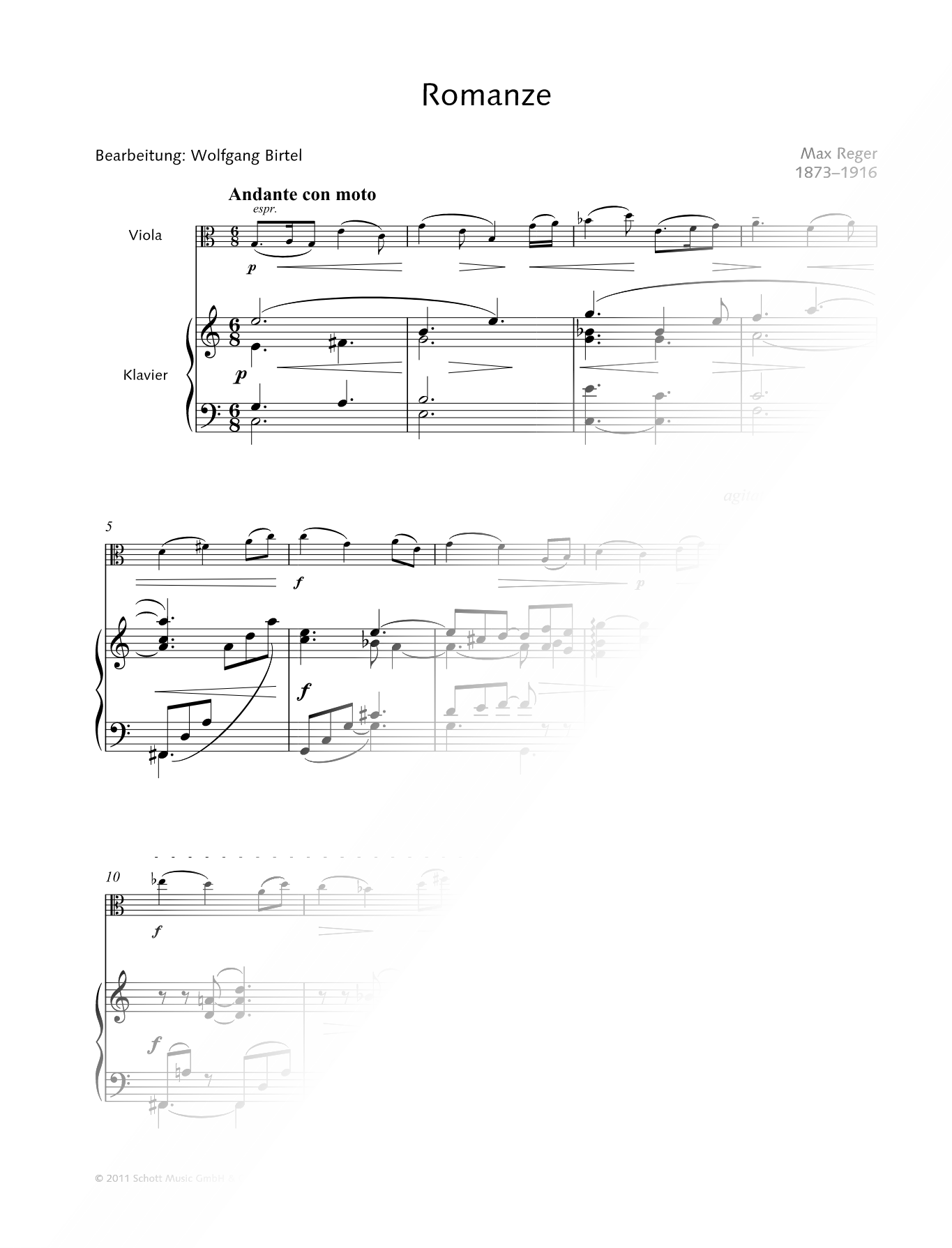Romance, WoO II/10 - Viola & Piano