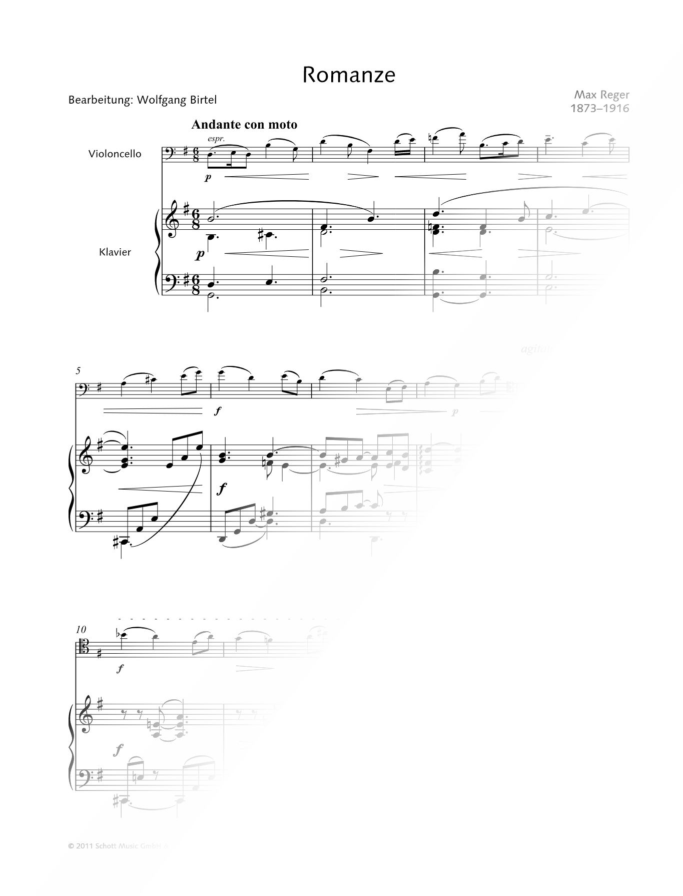Romance, WoO II/10 - Cello & Piano