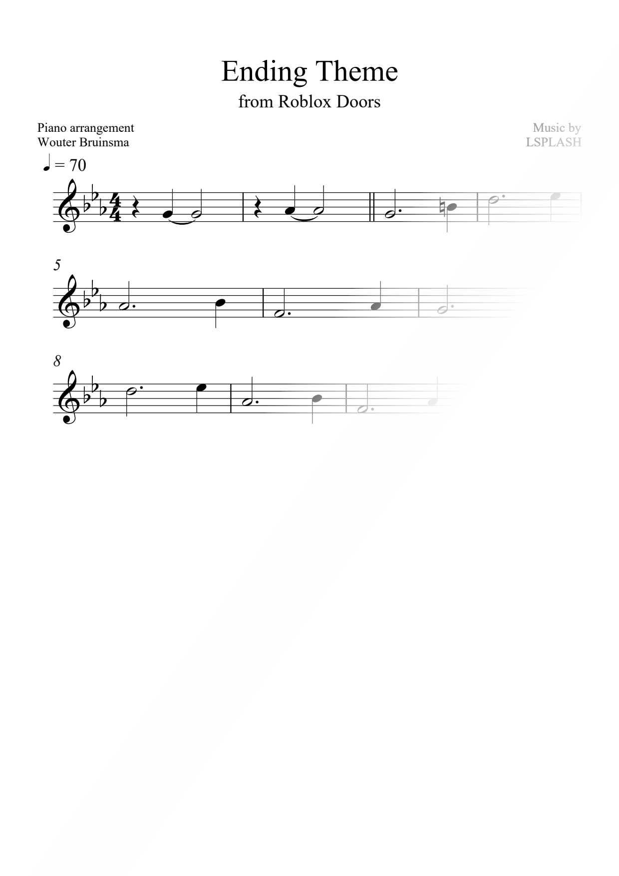 Ending Theme [one hand]