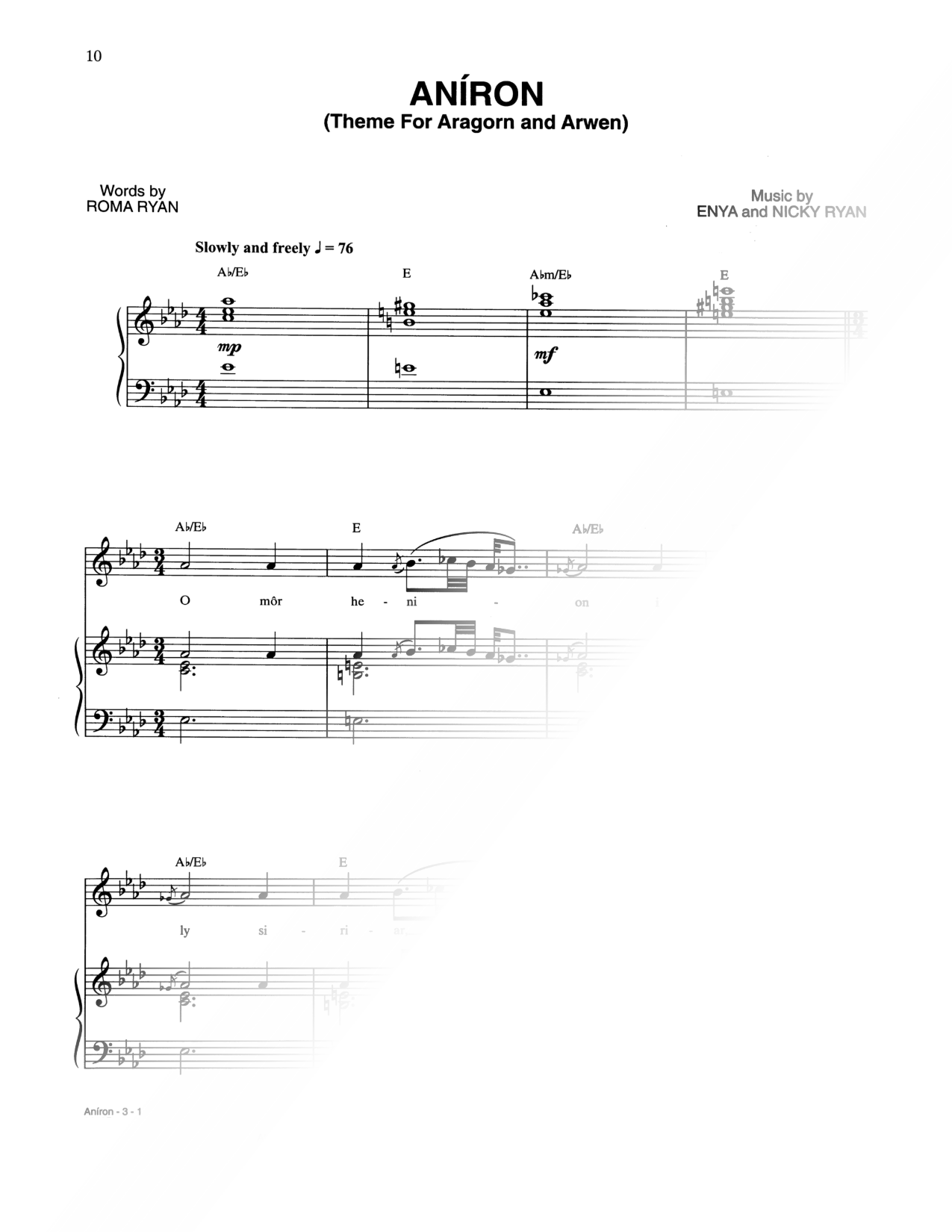 Aníron (Theme for Aragorn and Arwen)