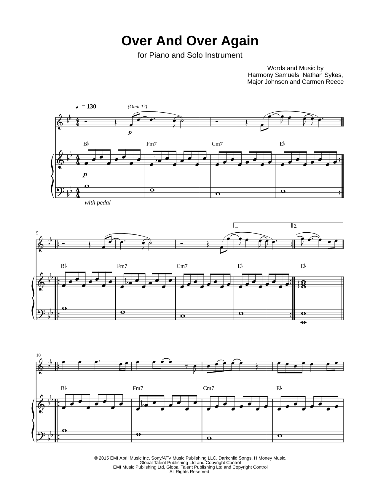 Over and Over Again - Piano Accompaniment