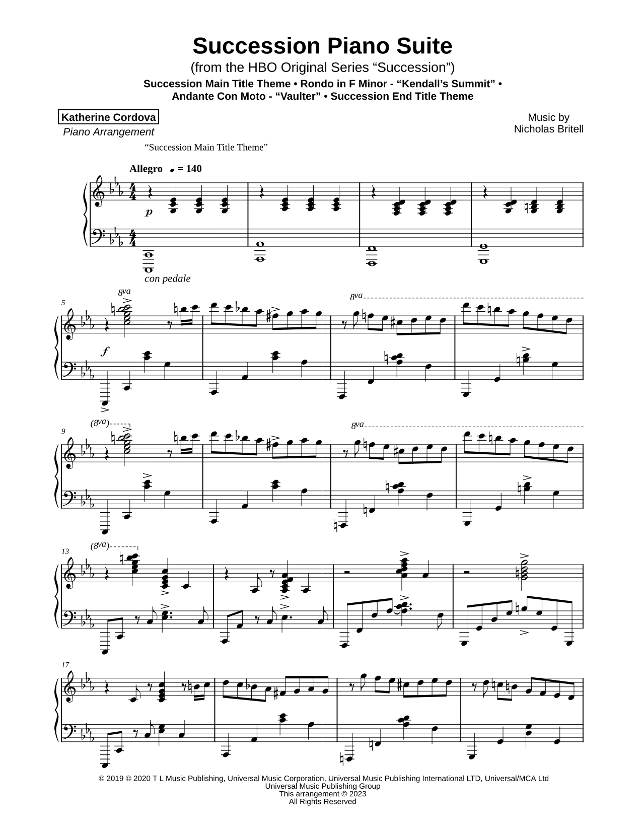 Succession Piano Suite