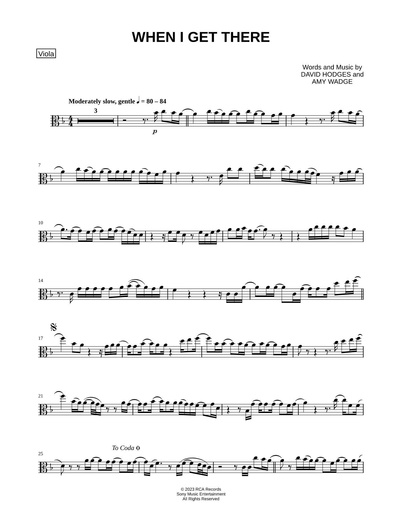 When I Get There - Viola