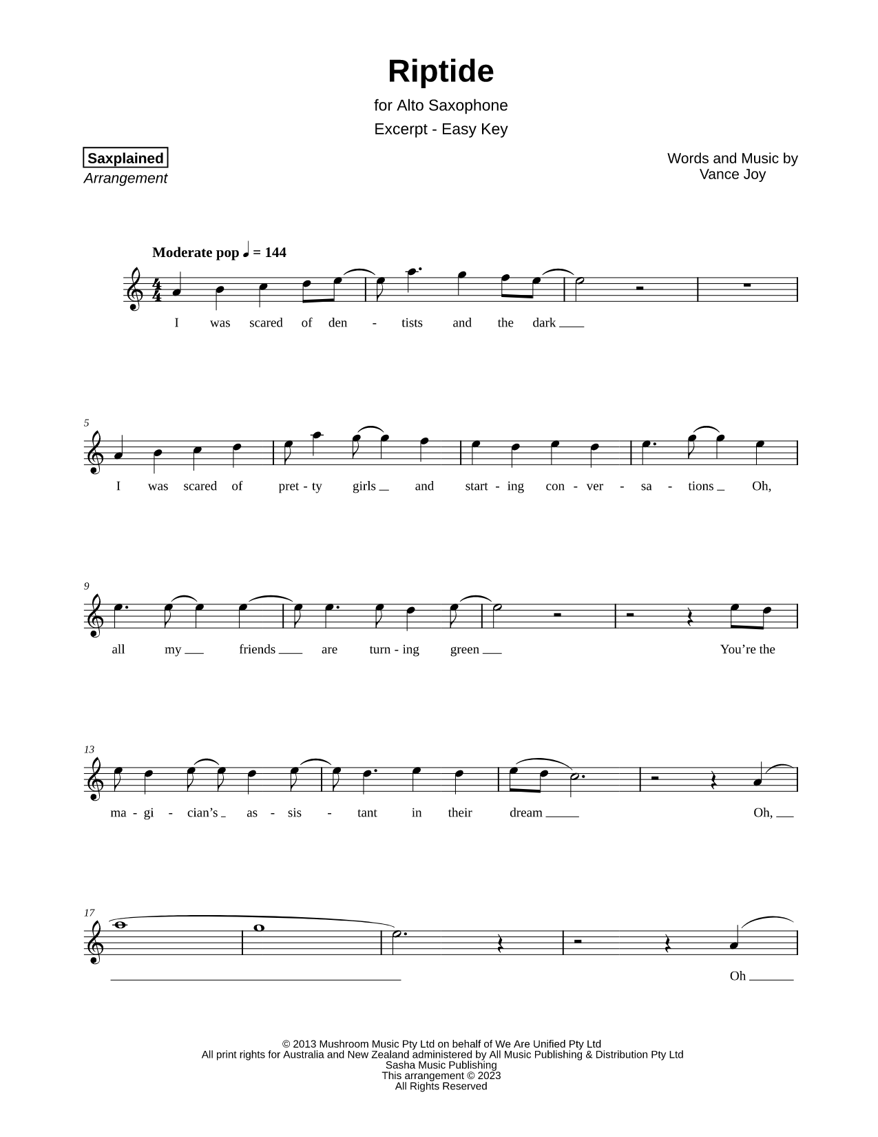 Riptide [excerpt - easy]