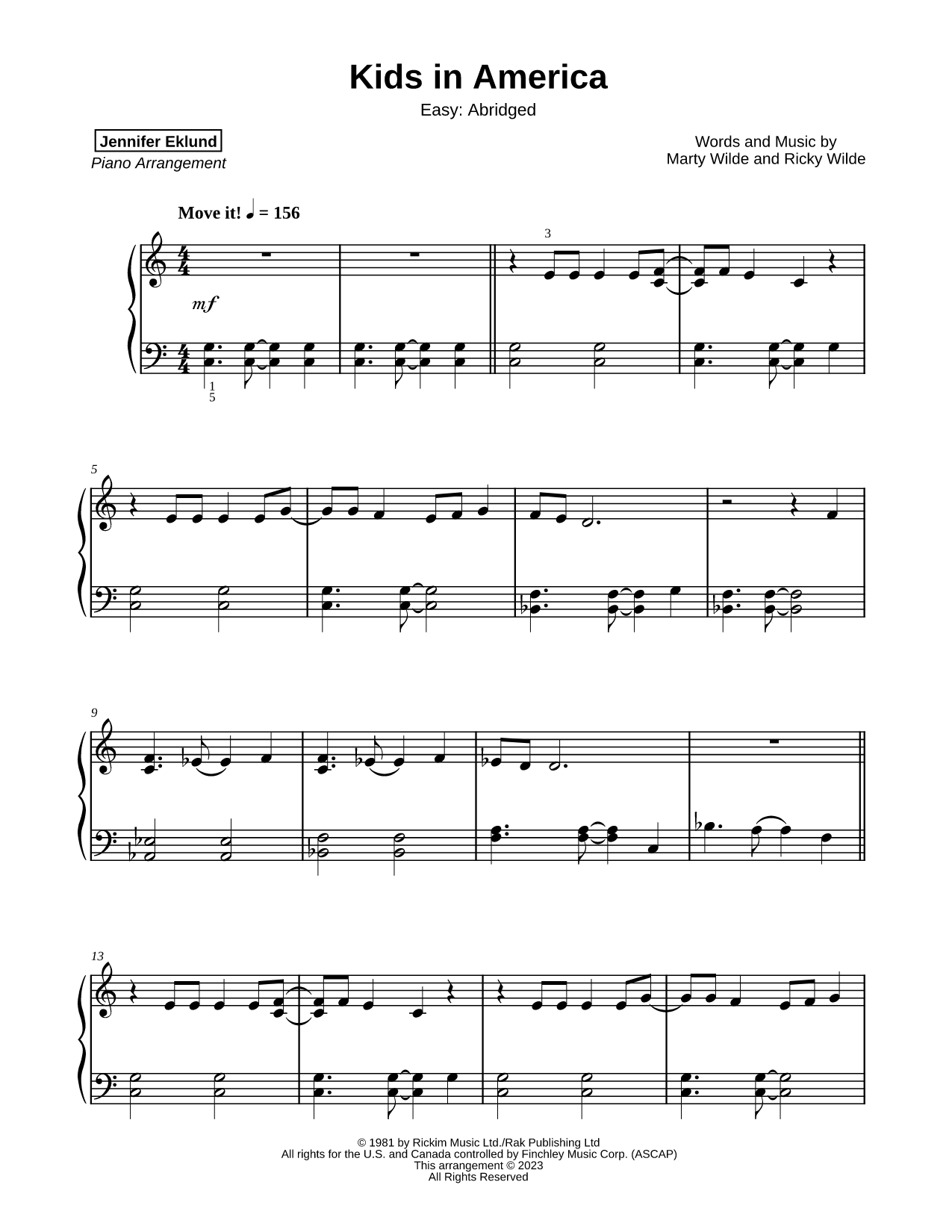 Kids in America [easy - abridged]
