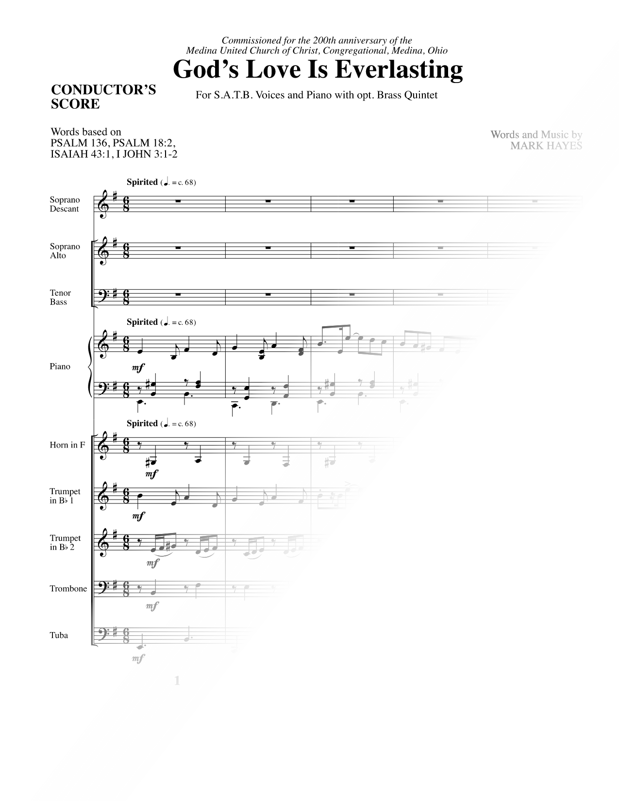 God's Love Is Everlasting [Instrumental Score & Parts)