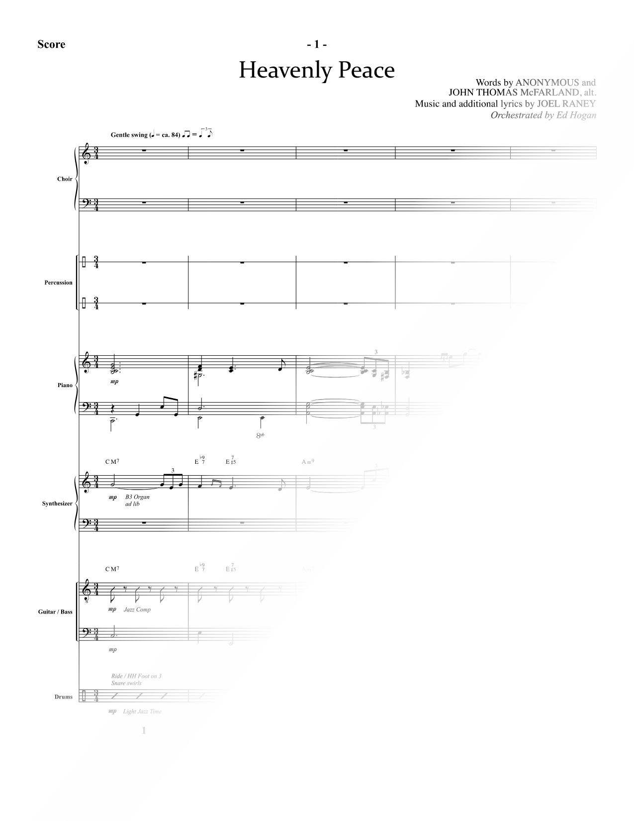Heavenly Peace [rhythm parts]