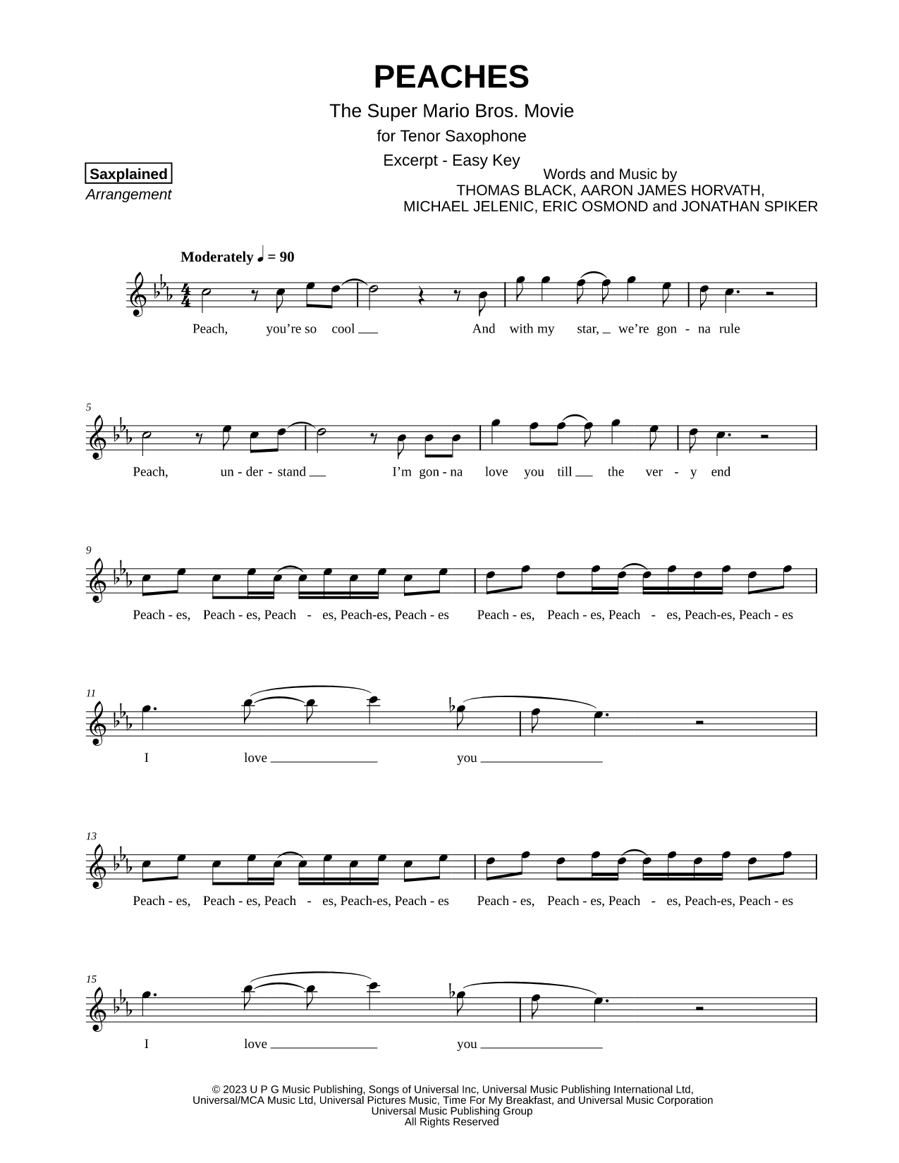 Peaches [excerpt - easy]