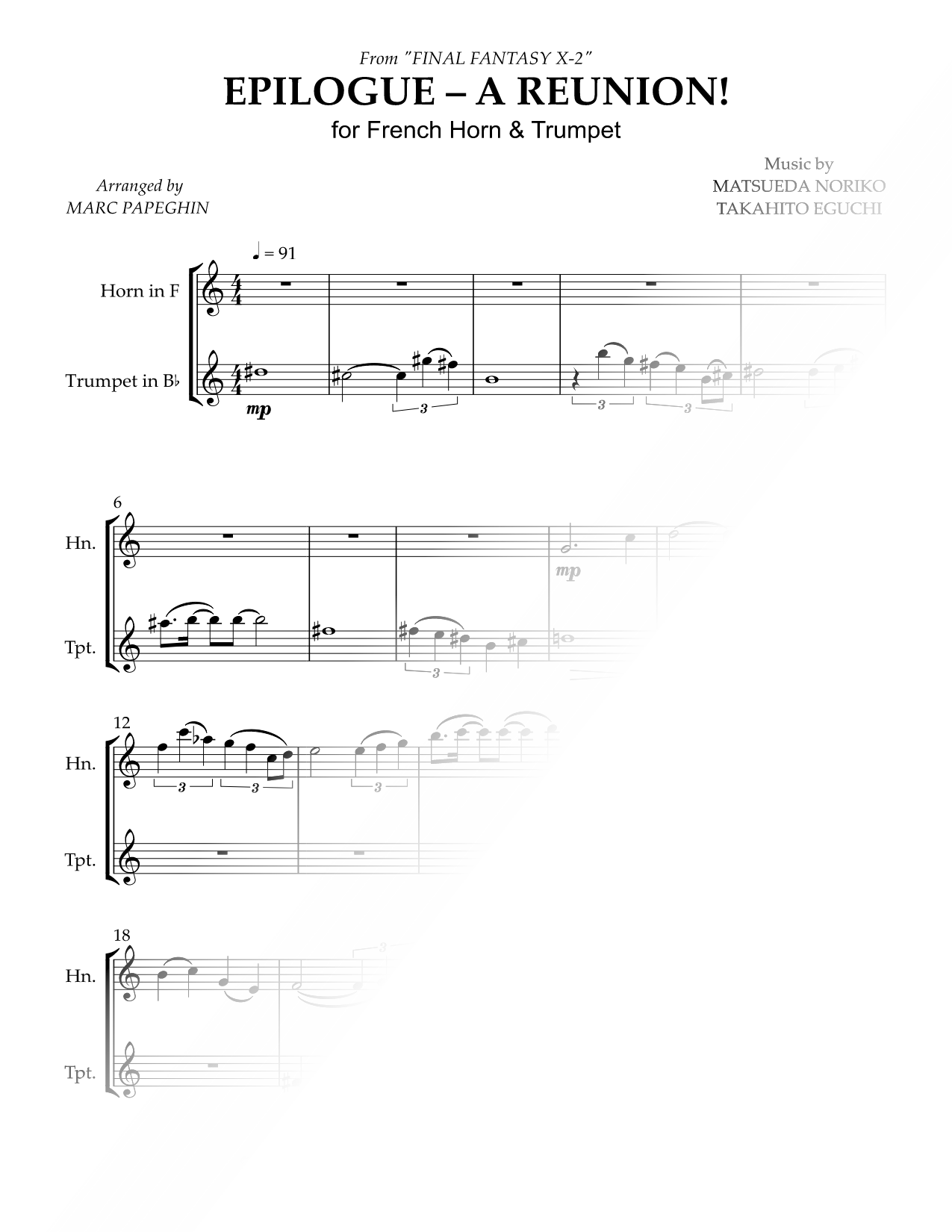 Epilogue – A Reunion! - French Horn & Trumpet