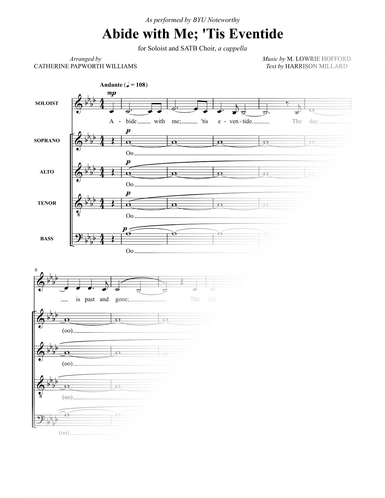 Abide With Me; 'Tis Eventide