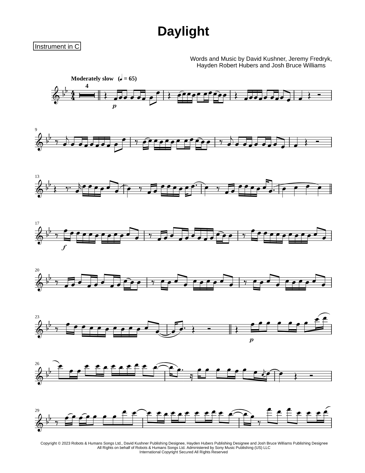 Daylight - C Instrument