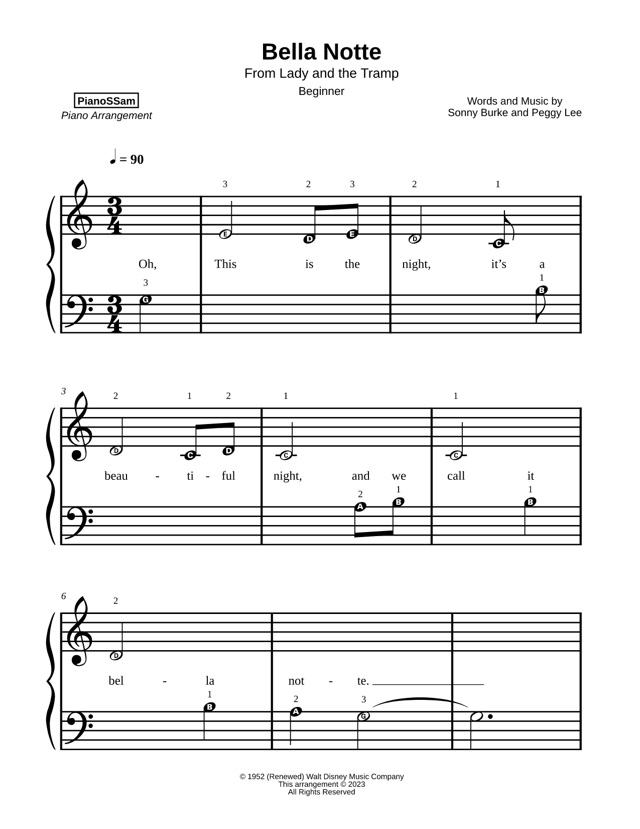 Bella Notte (This Is the Night) [beginner]