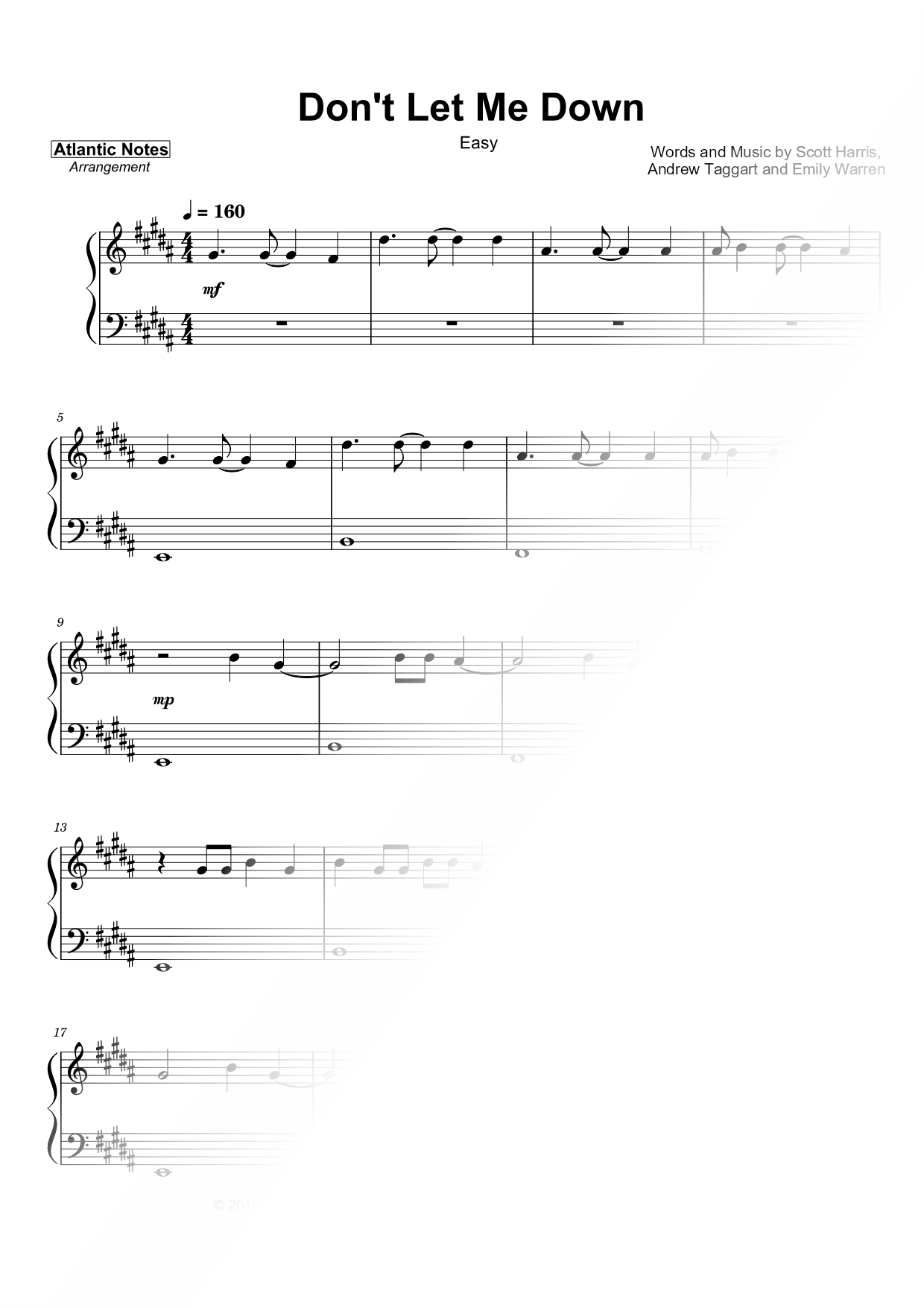 Don't Let Me Down [easy]