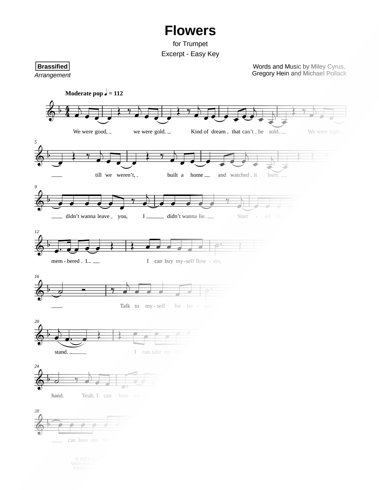 Flowers [excerpt - easy]