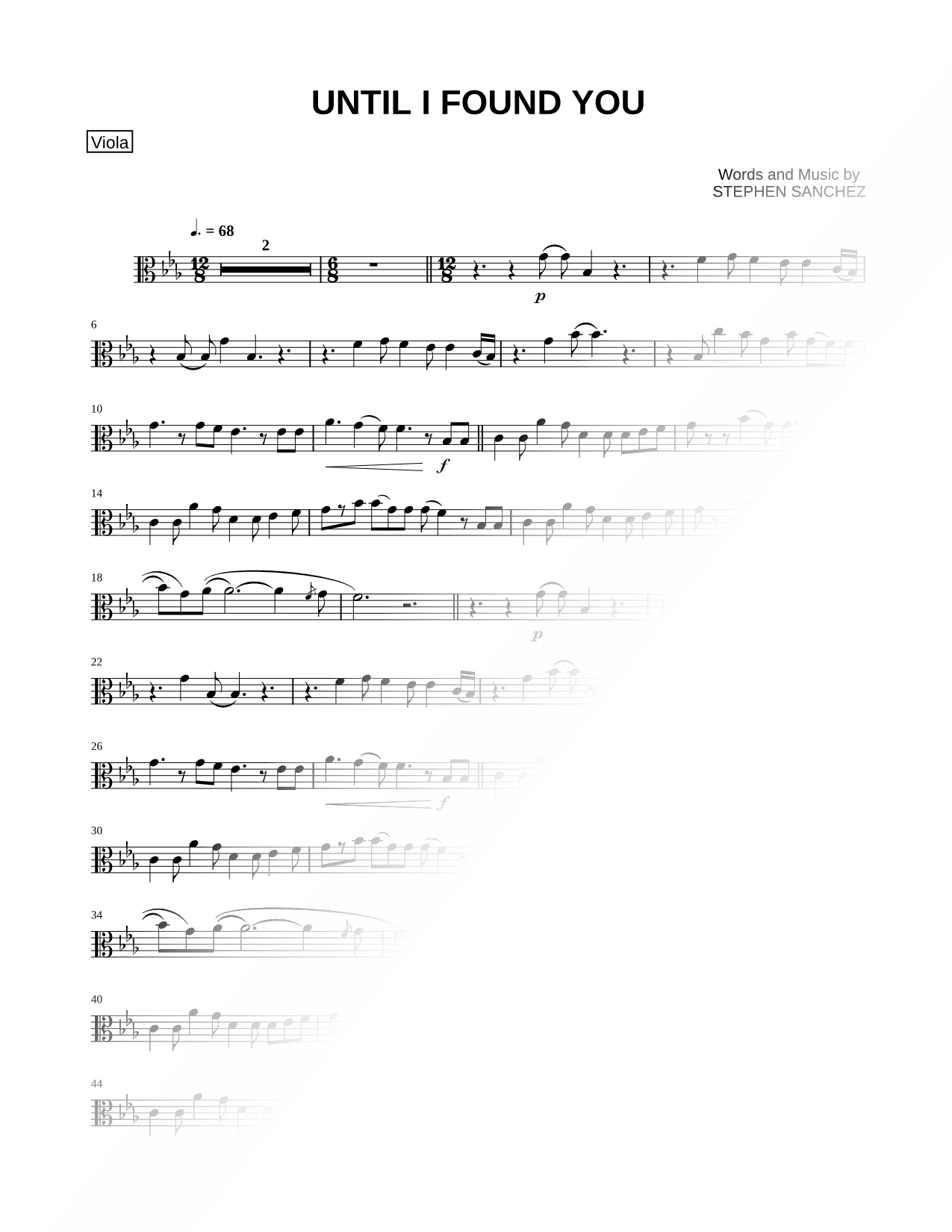 Until I Found You - Viola