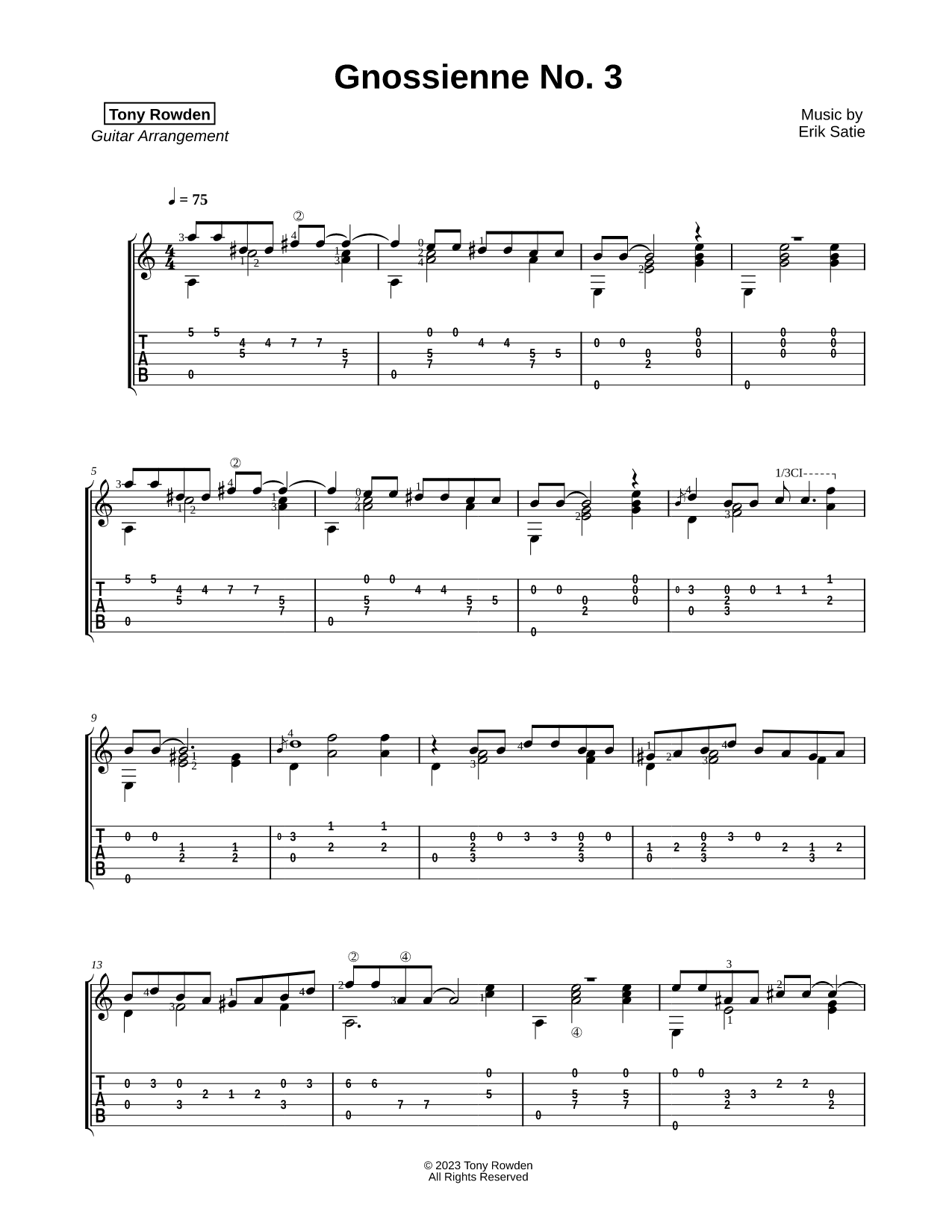 Gnossienne No. 3
