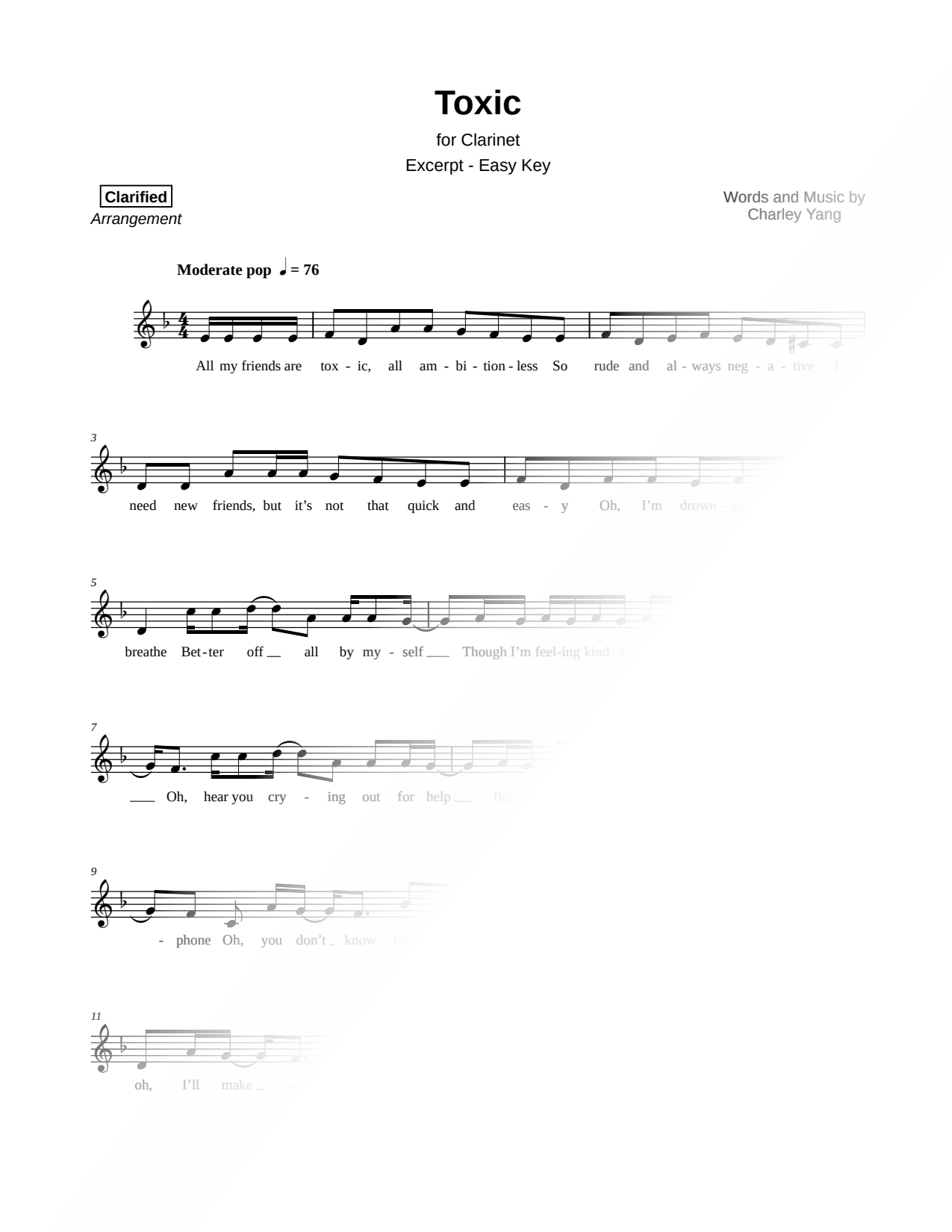 Toxic [excerpt - easy]