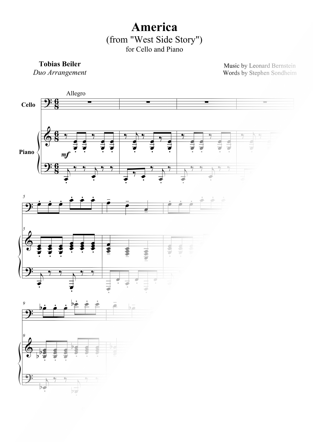 America - Cello & Piano