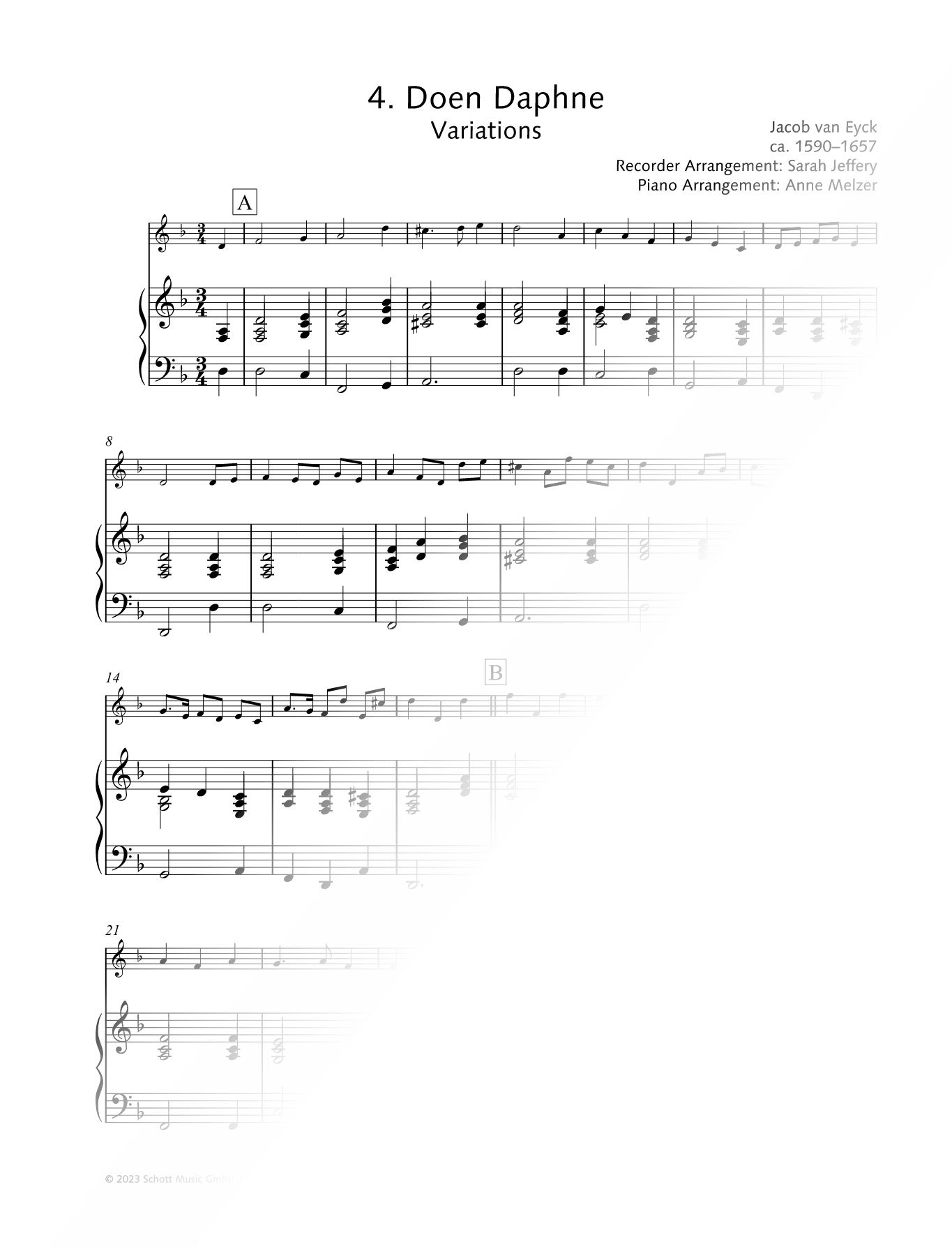 Doen Daphne - Recorder & Piano