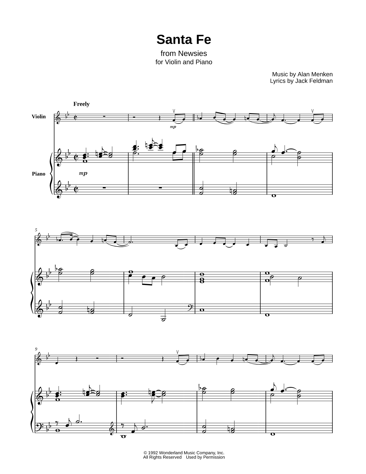 Santa Fe -Violin & Piano