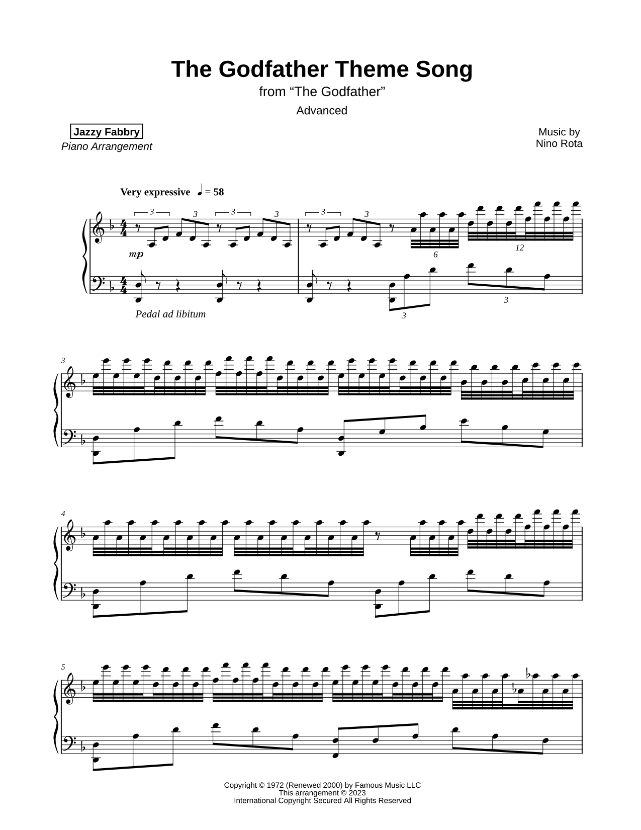 The Godfather Theme [advanced]