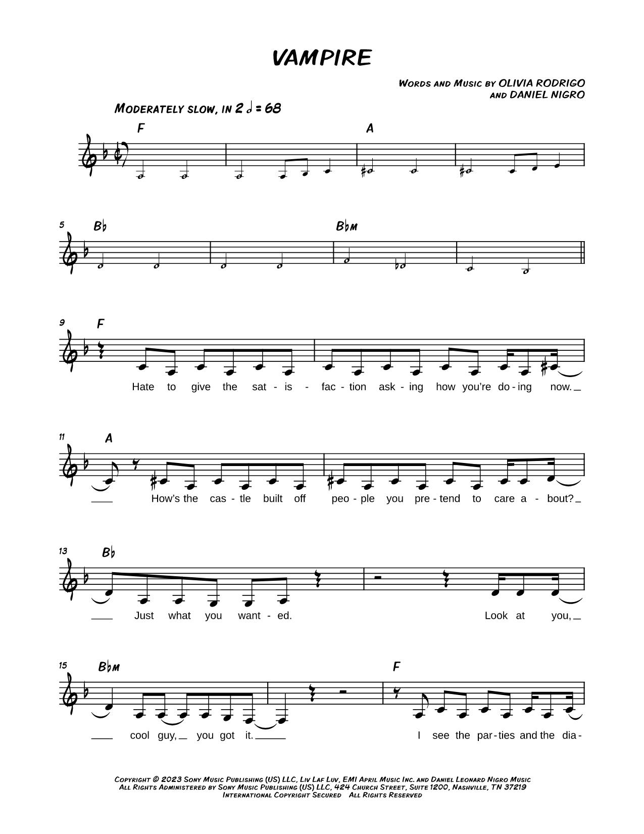 vampire - Olivia Rodrigo