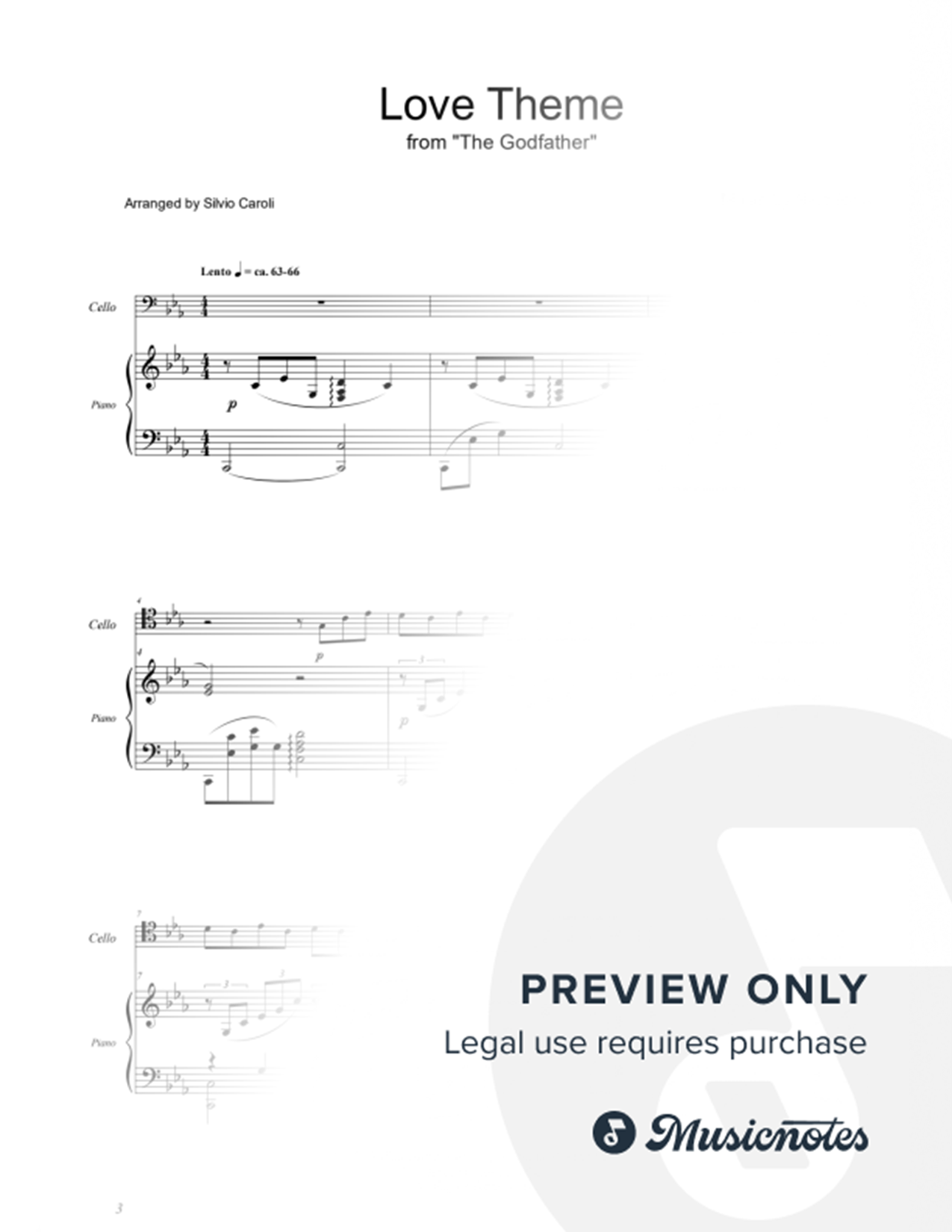 The Godfather (Love Theme) - Cello & Piano
