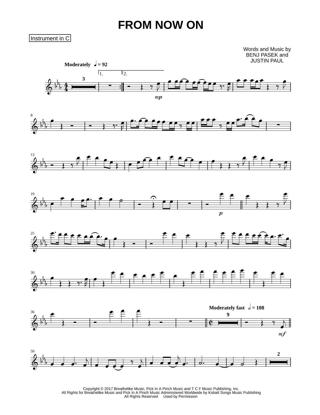 From Now On - C Instrument