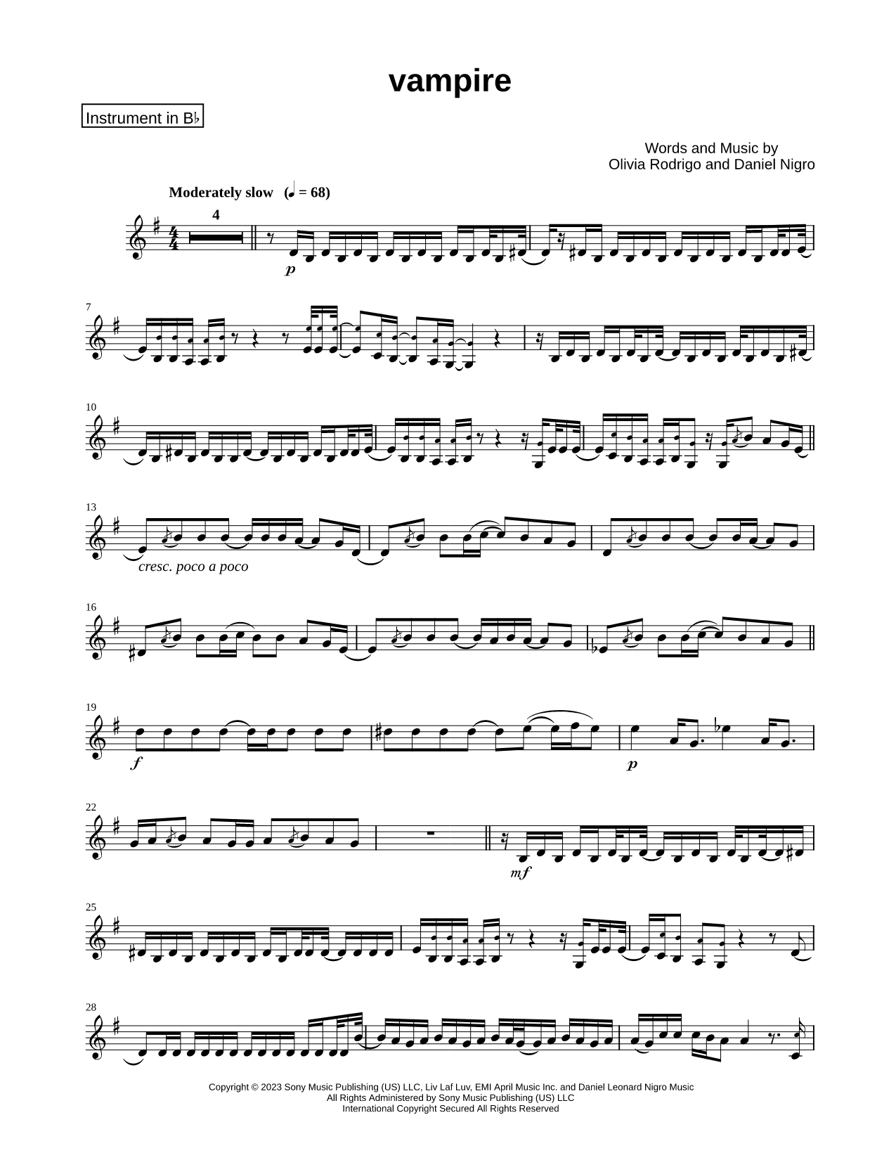 vampire - Bb Instrument