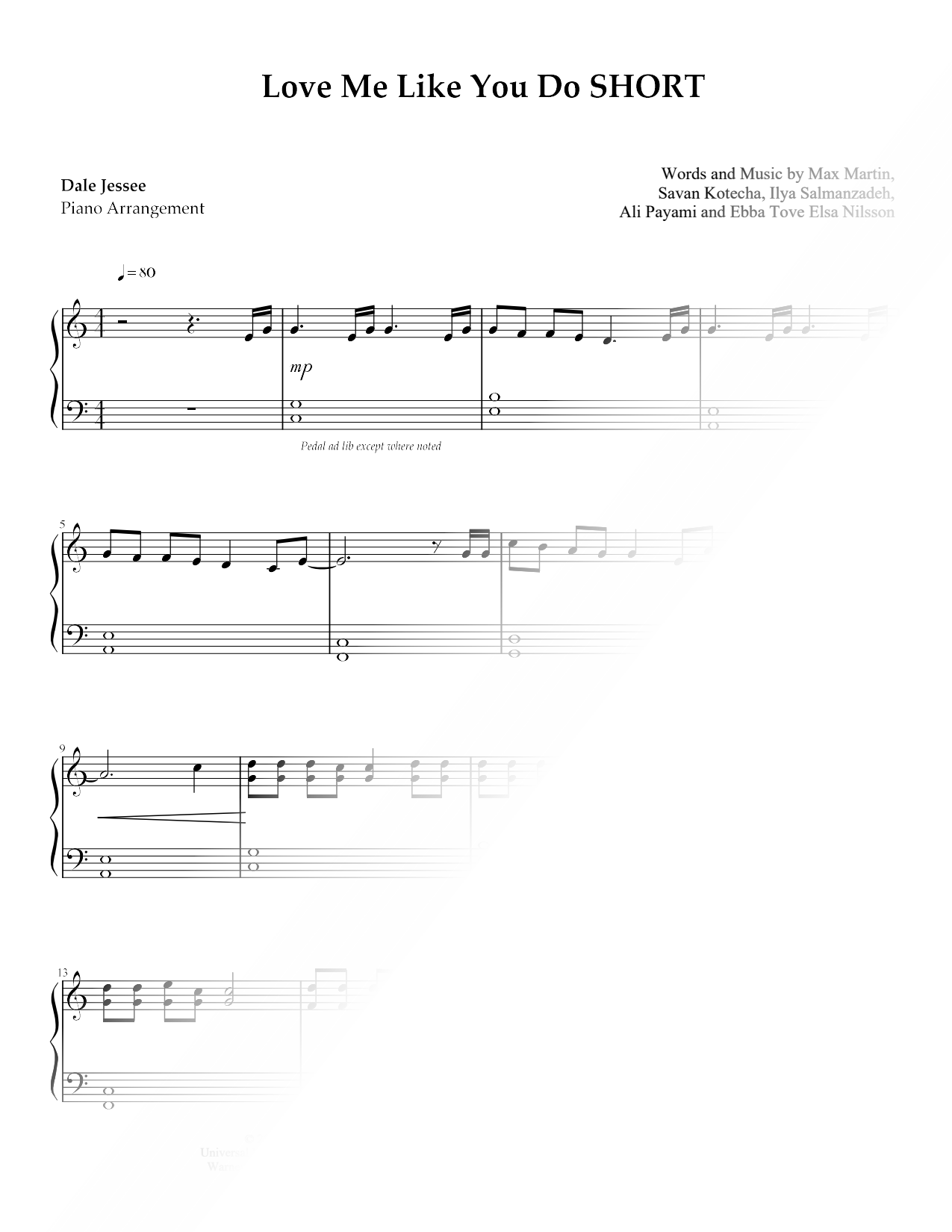 Love Me Like You Do [short version]