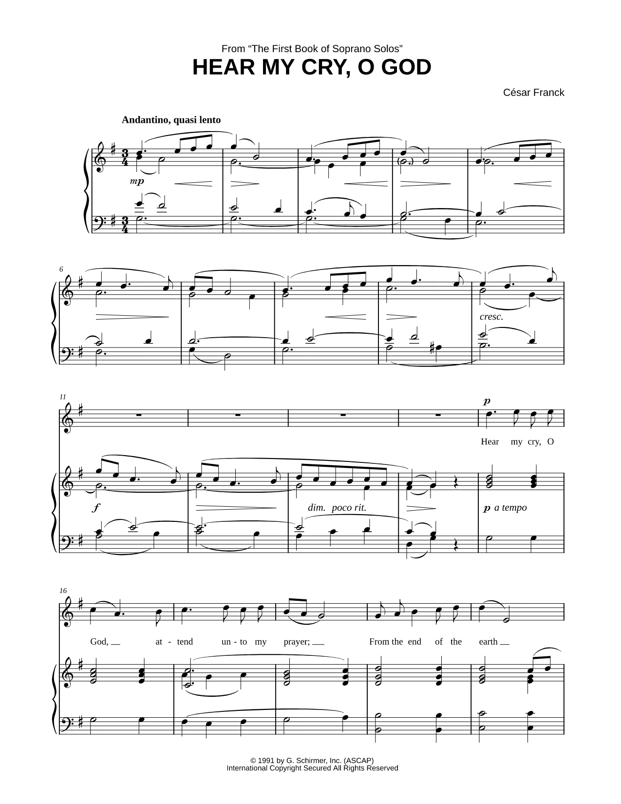Hear My Cry, O God