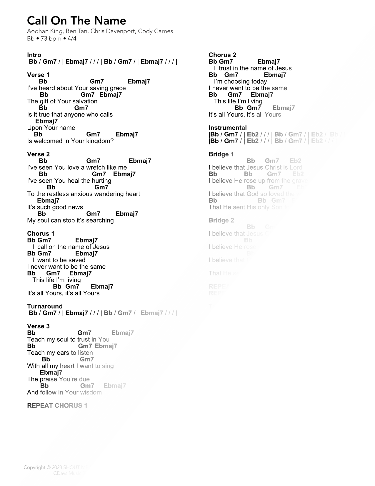 Call on the Name