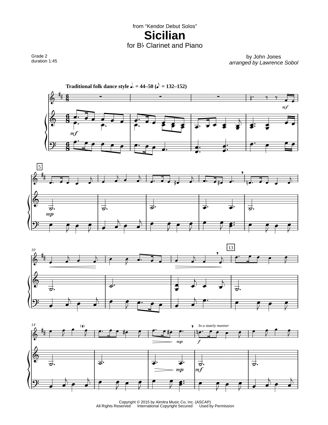 Sicilian - Clarinet & Piano
