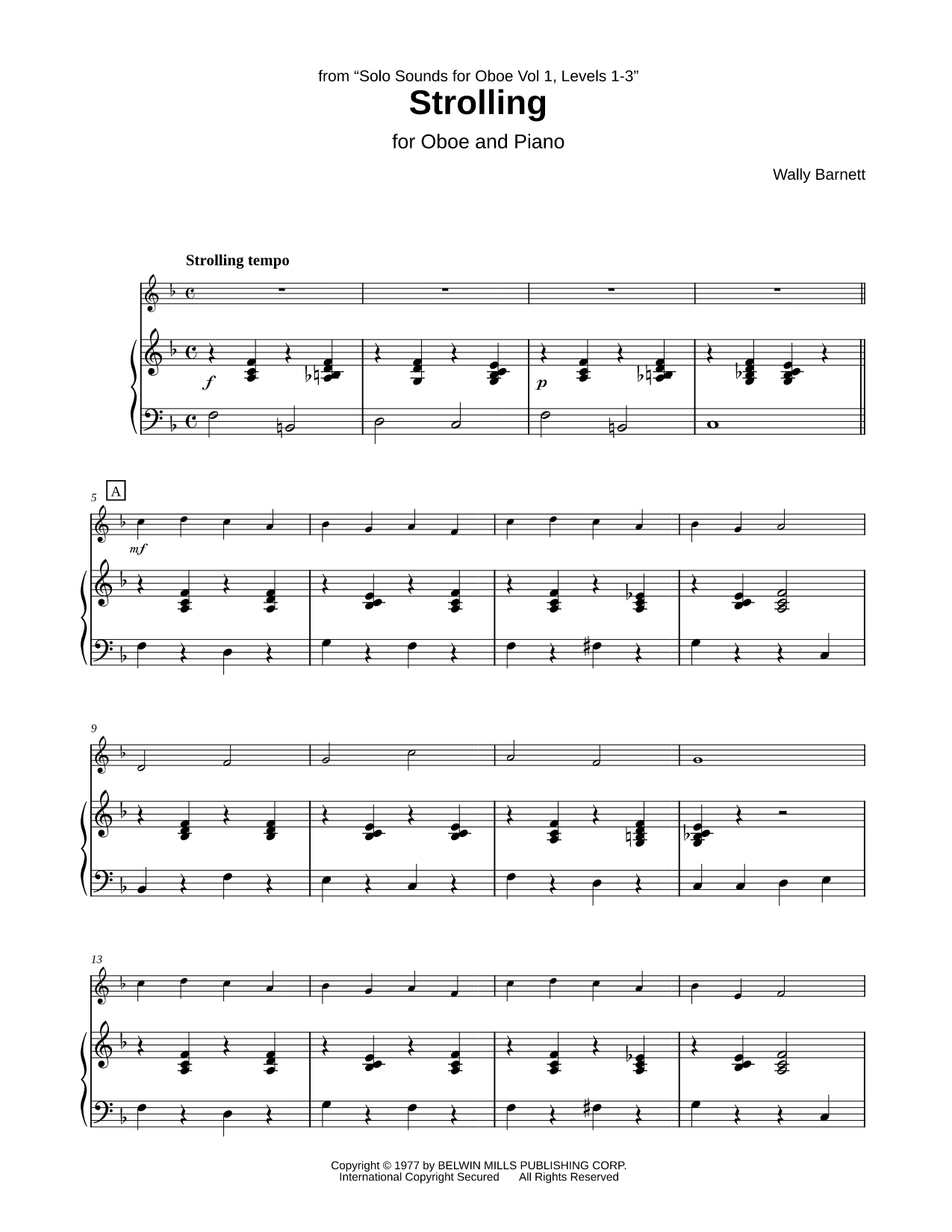 Strolling - Oboe & Piano